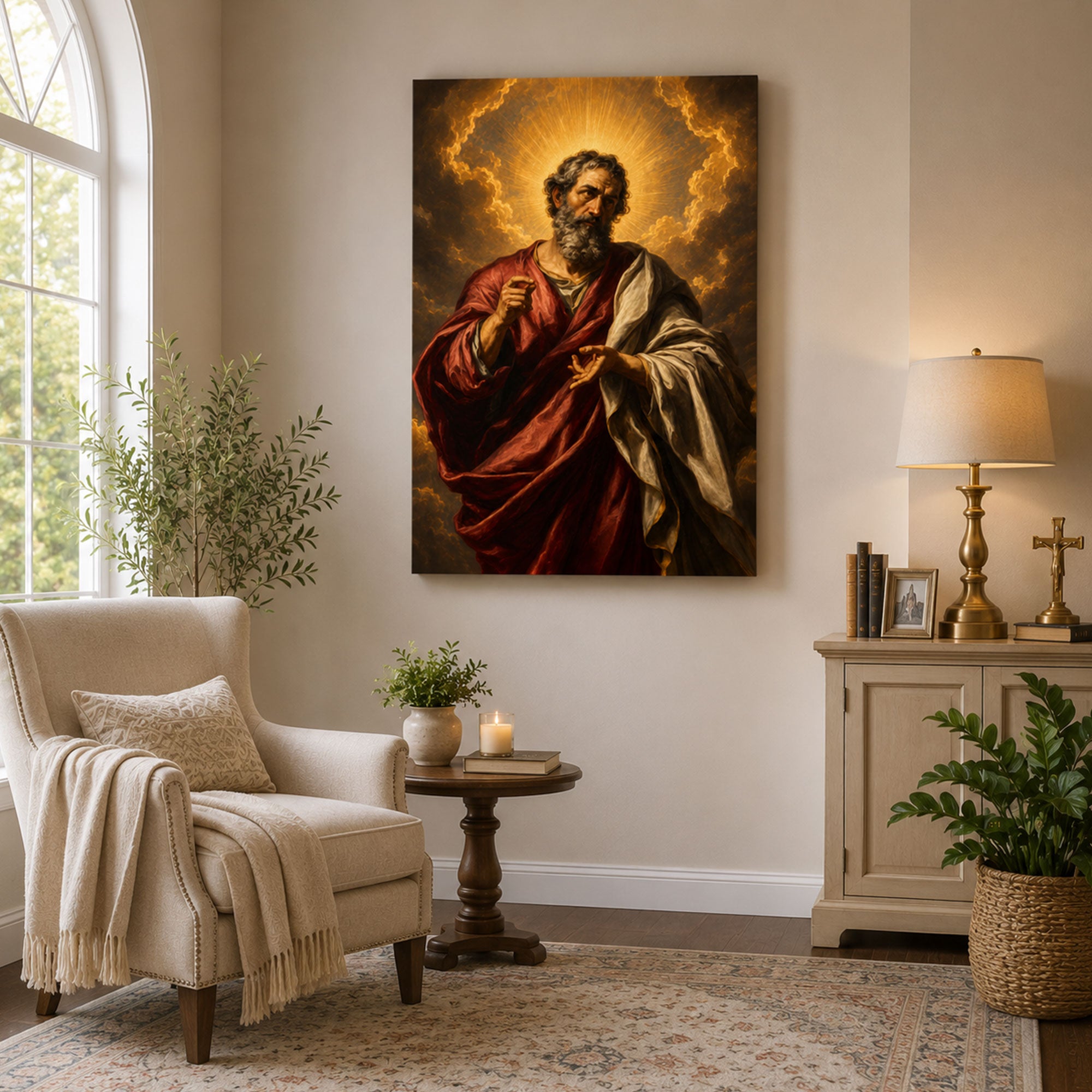 Saint Bartholomew the Apostle Canvas Print, Classical Catholic Wall Art