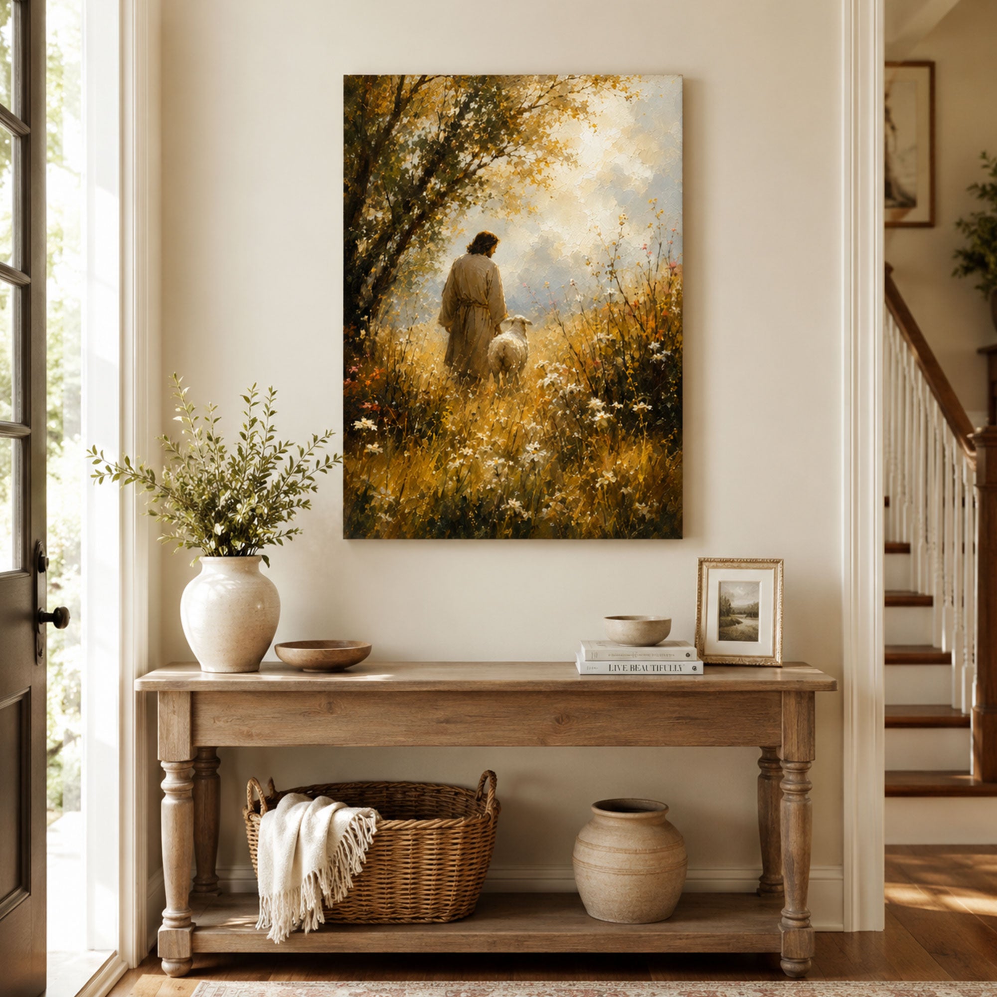 I Know My Sheep Jesus Canvas Print, Christian Home Decor