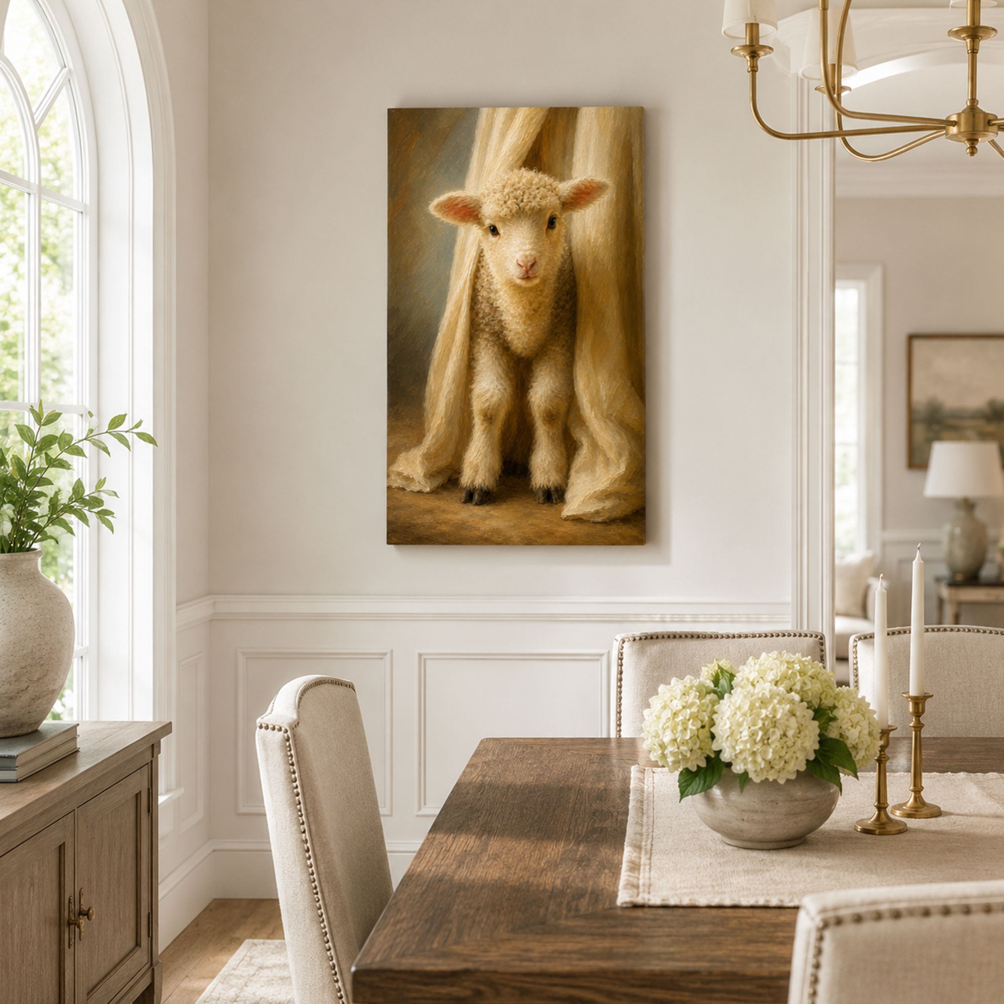 Lamb of God Canvas Print, Jesus Christian Wall Decor, John 1:29 Faith Gift