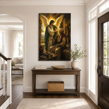 Archangel Raphael Healing Tobit Canvas Print, Catholic Wall Decor, Healing Faith Gift