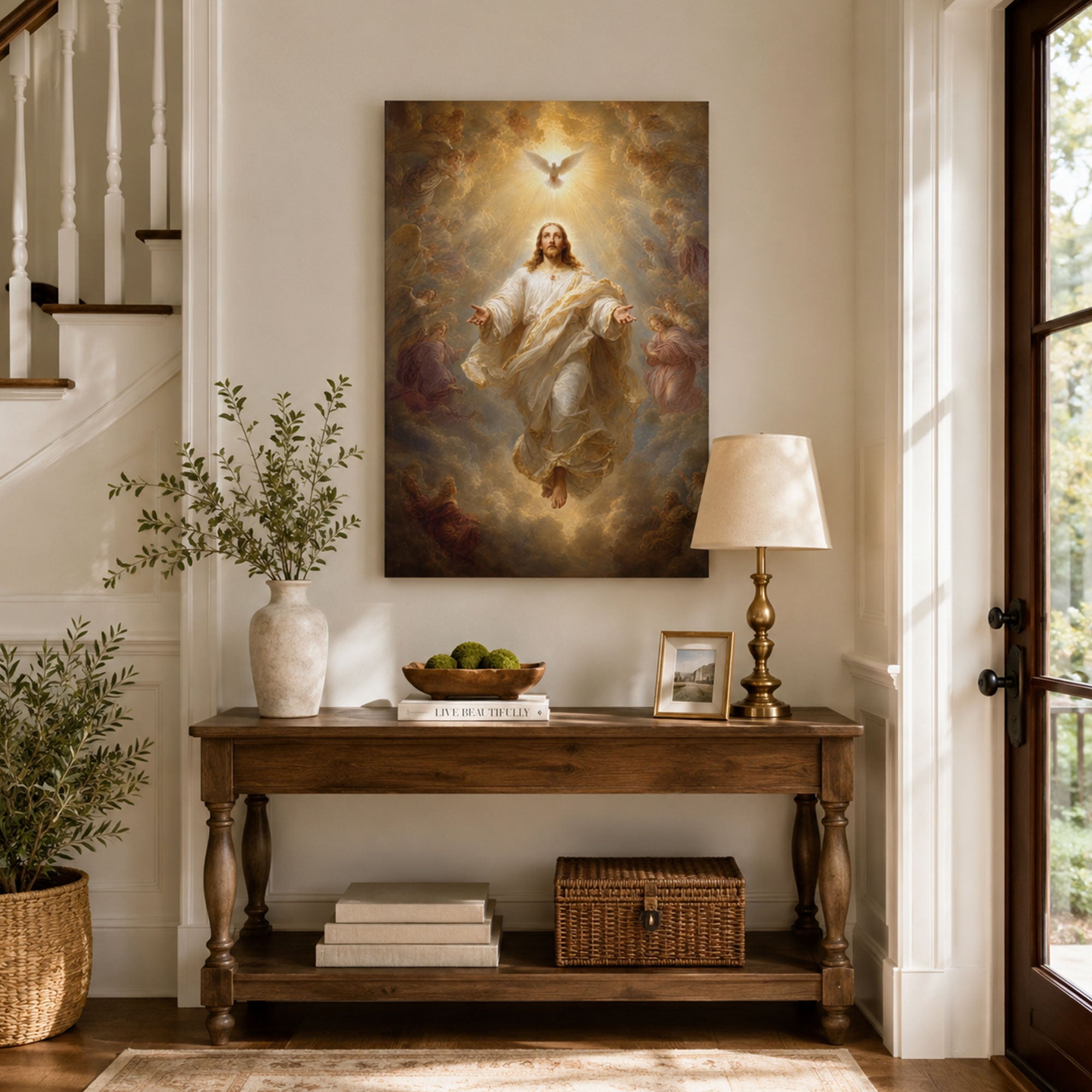 Ascension of Jesus Canvas Print, Christian Wall Decor