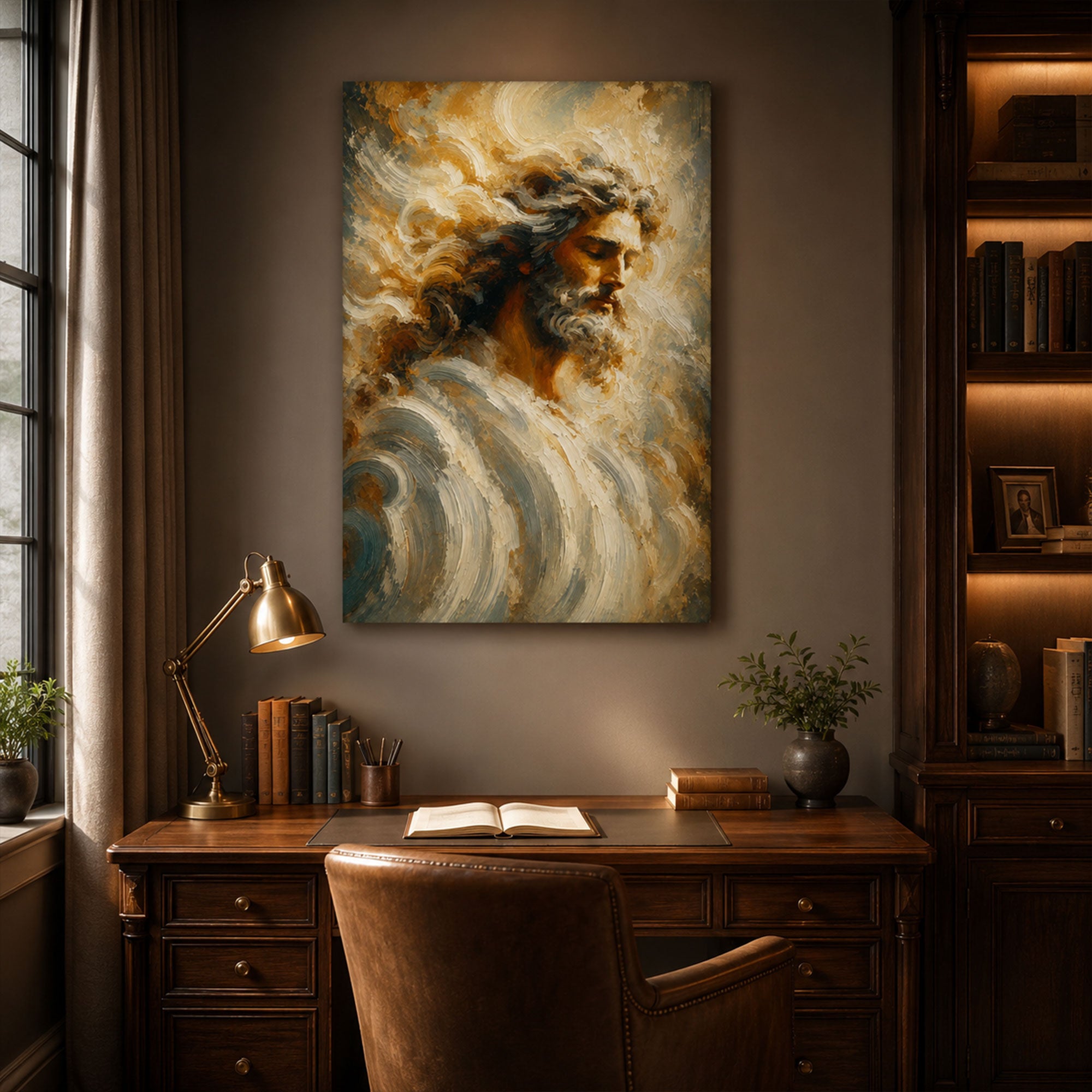 Heavenly Father Canvas Print, God the Father Christian Wall Art, Faith Home Decor