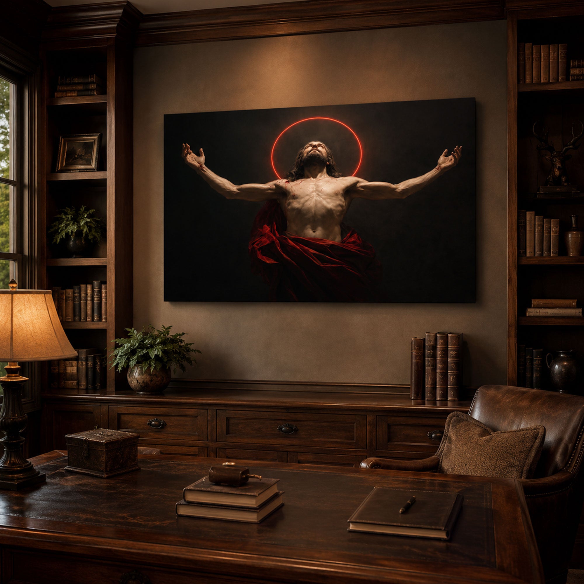 Jesus Christ the King Canvas Print, Christian Wall Decor, Religious Gift for Home