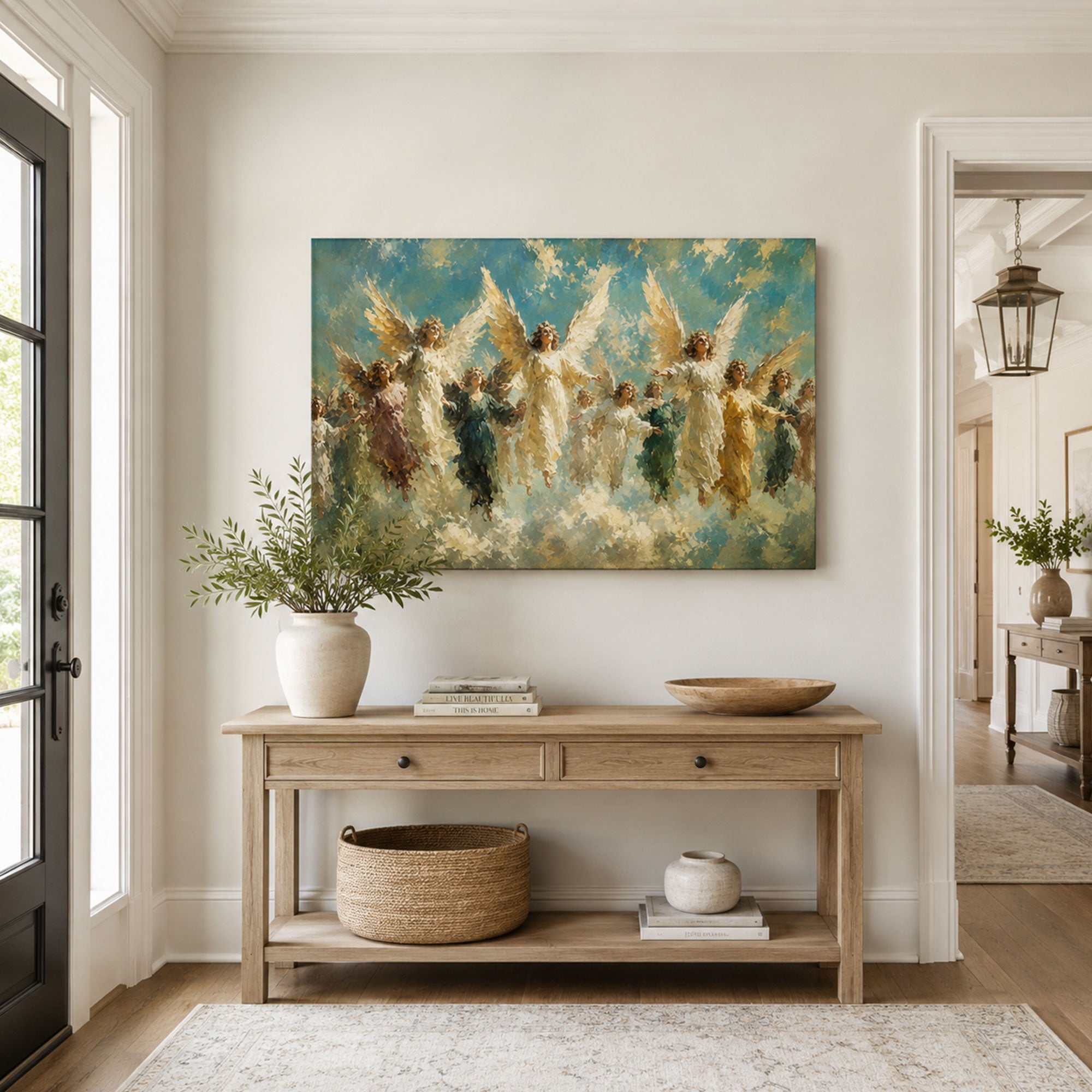 Heavenly Choir of Angels Canvas Print, Christian Home Decor