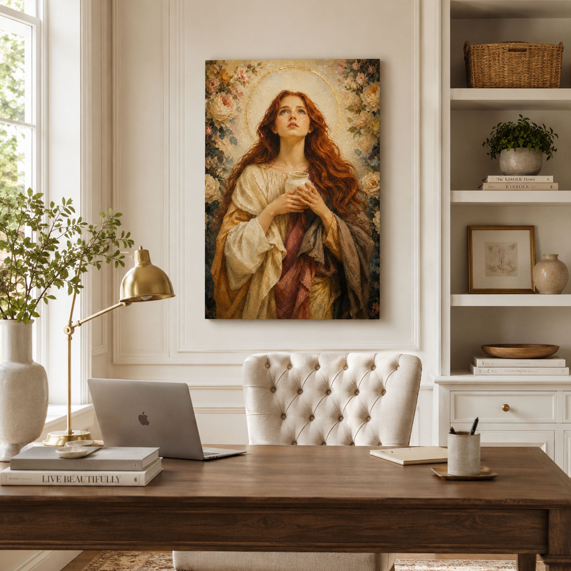 Saint Mary Magdalene Canvas Print, Soft Catholic Faith Decor