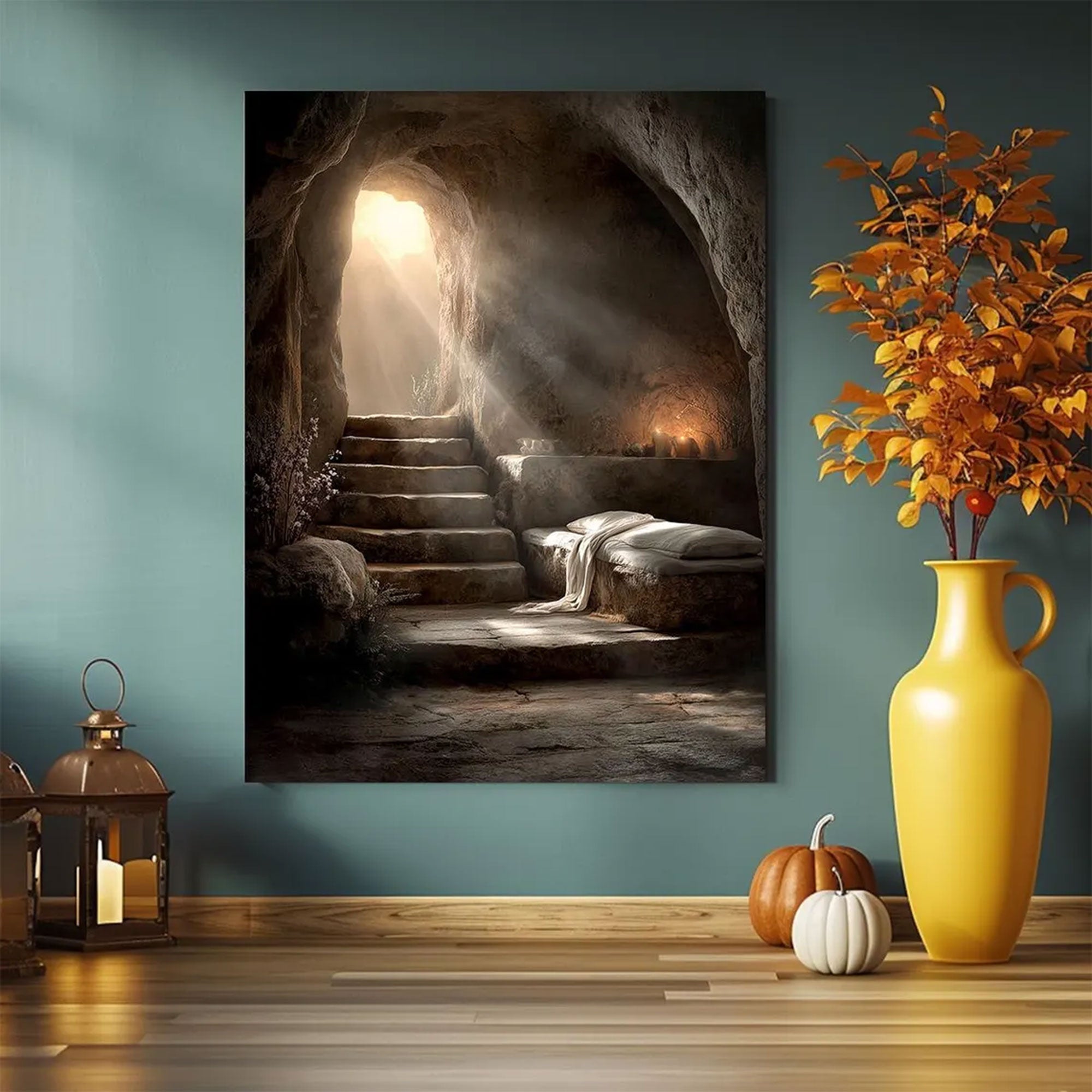 Empty Tomb Easter Canvas, Christian Wall Art, Resurrection Faith Home Decor