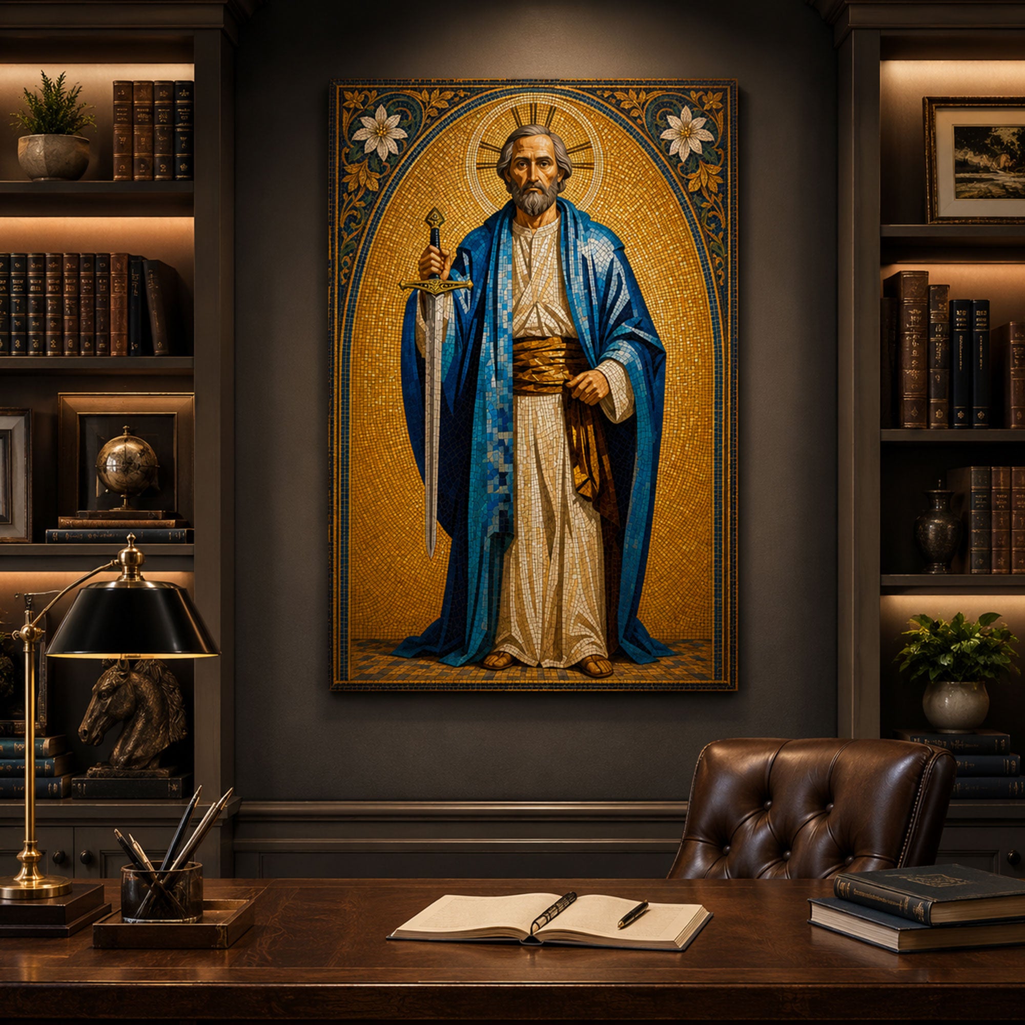 St. Paul the Apostle Canvas Print, Catholic Saint Wall Art, Faith Home Decor Gift