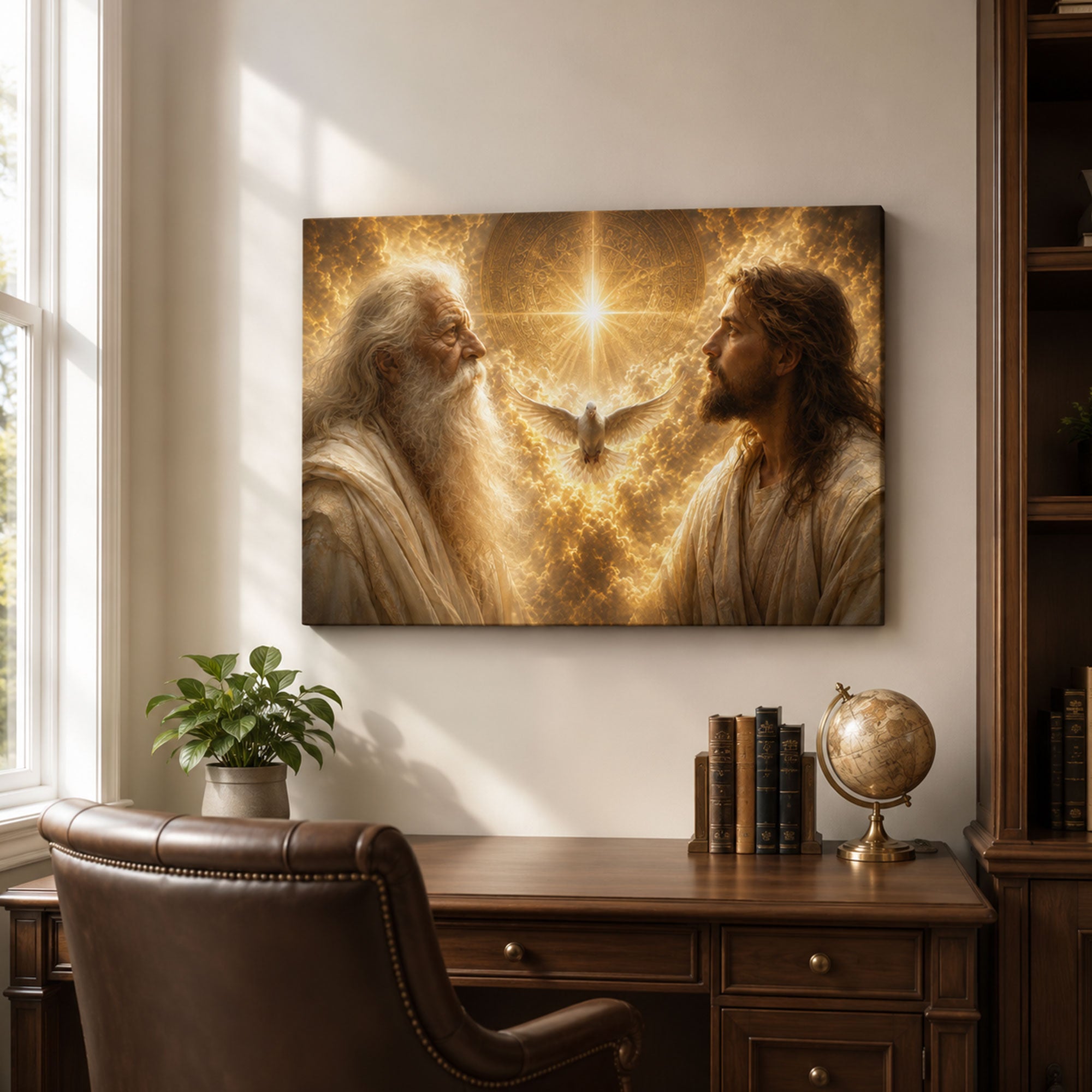 Holy Trinity Radiant Glory Canvas Print, Catholic Faith Decor