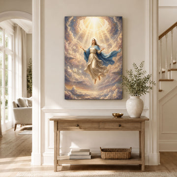 Assumption of the Virgin Mary Canvas Print, Catholic Home Decor