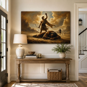 Faith Over Fear David Canvas Print, Christian Home Decor