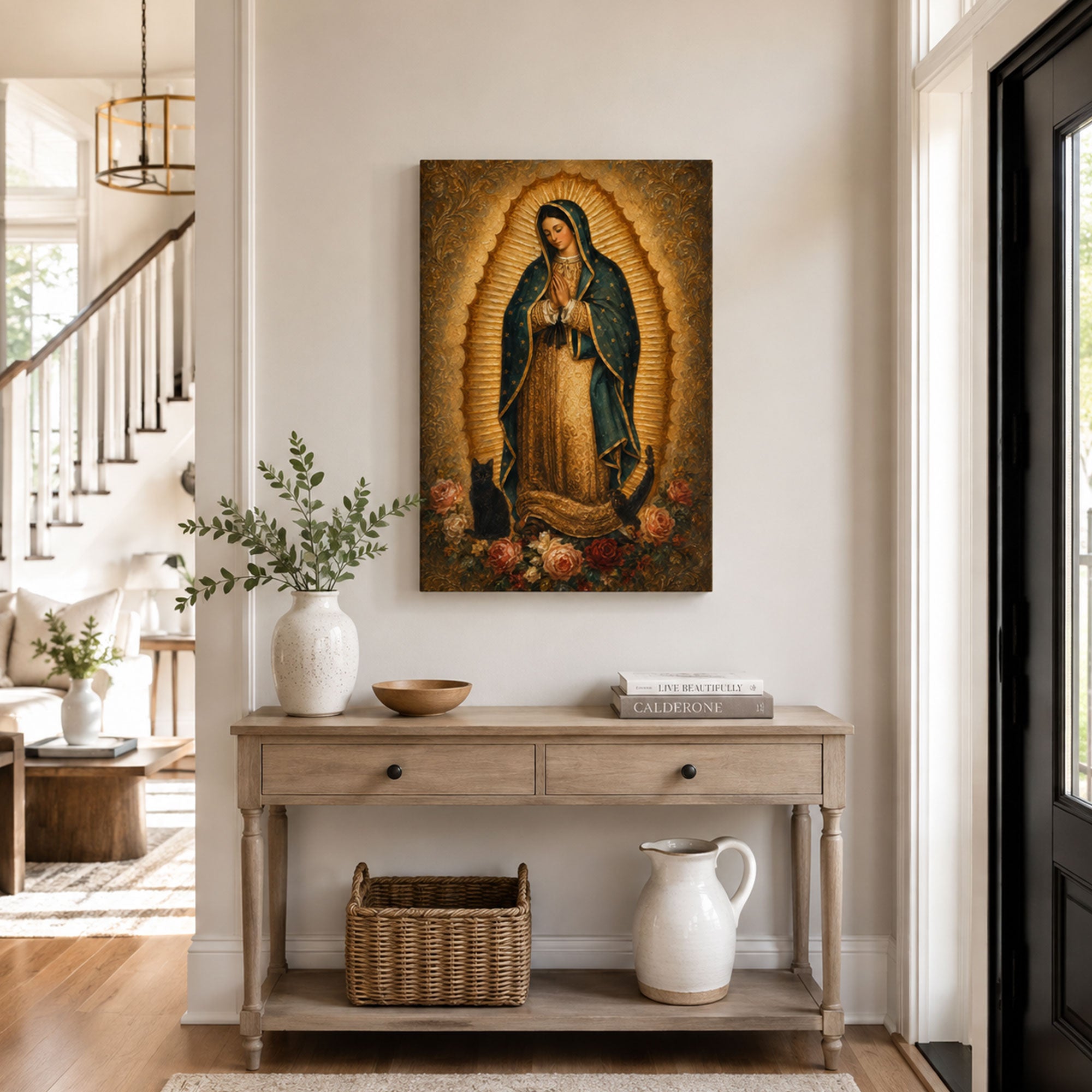 Our Lady of Guadalupe Canvas Print, Virgin Mary Catholic Wall Decor, Marian Faith Gift