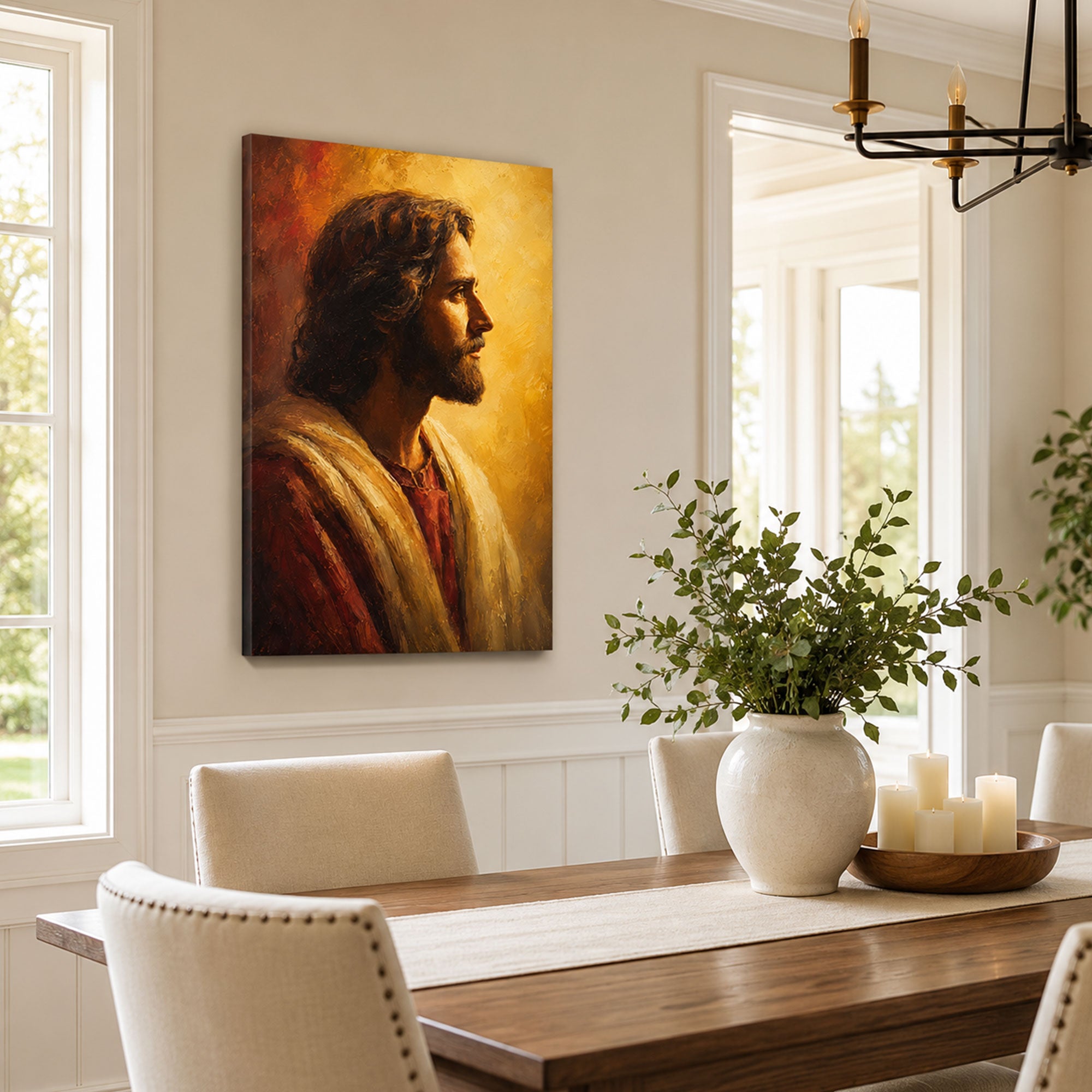 Jesus Christ Side Profile Canvas Print, Christian Home Decor