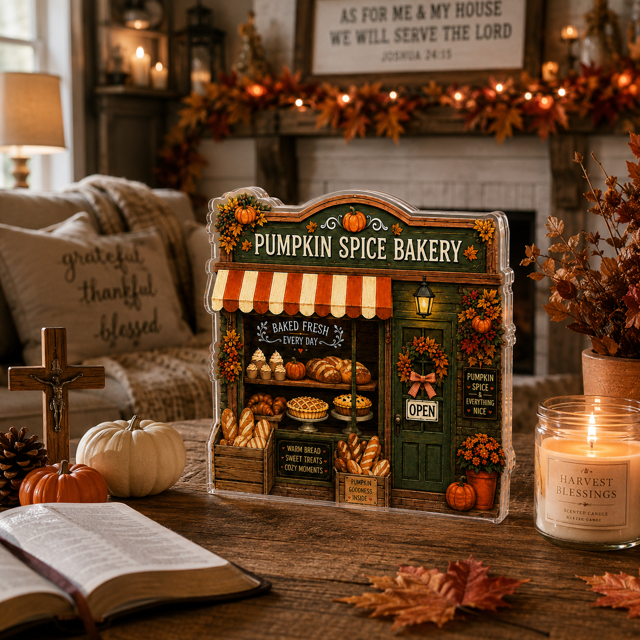 Halloween Pumpkin Spice Bakery Acrylic Plaque, Cozy Fall Shop Decor, Autumn Home Gift