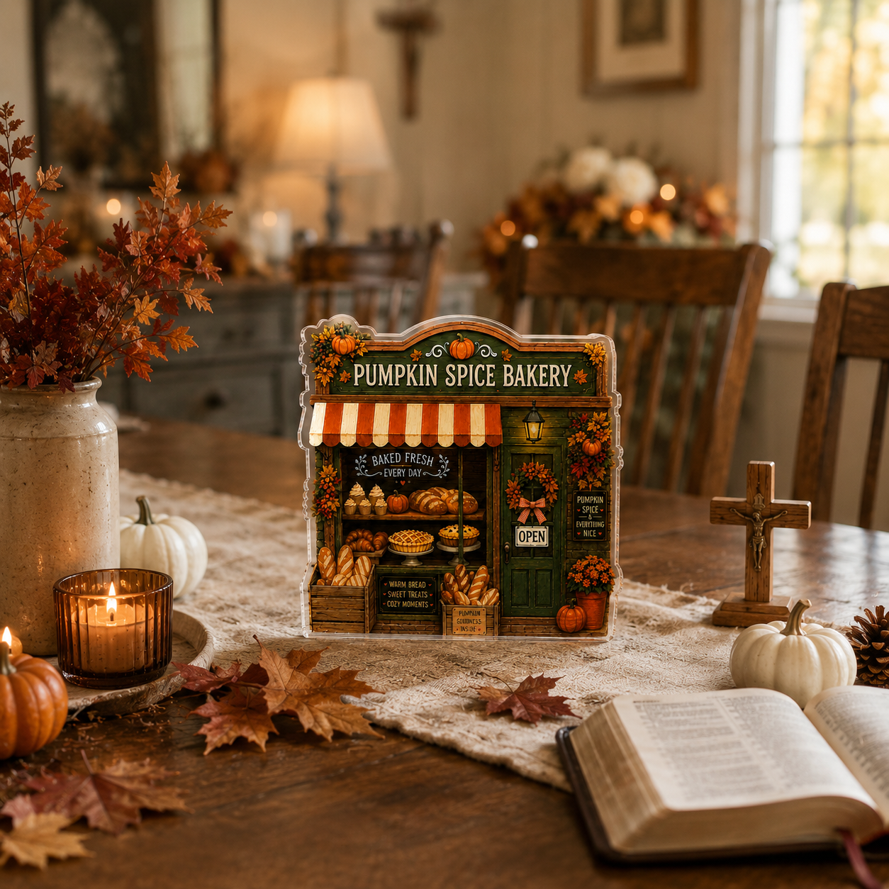Halloween Pumpkin Spice Bakery Acrylic Plaque, Cozy Fall Shop Decor, Autumn Home Gift