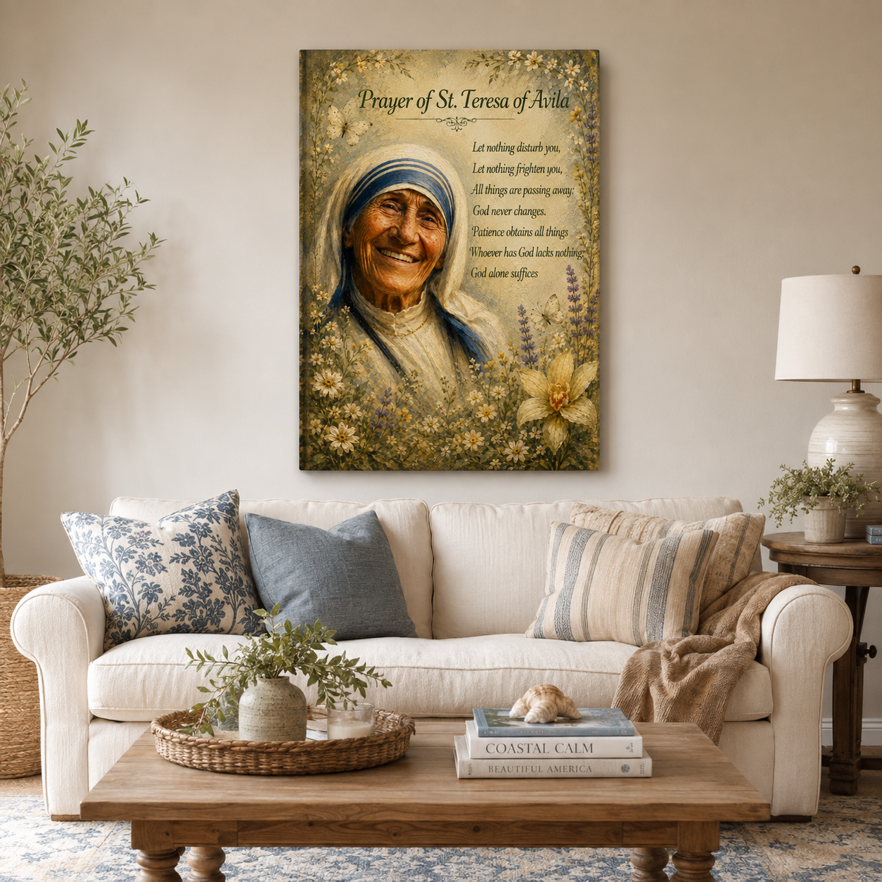 Prayer of St. Teresa of Avila Canvas Print - Let Nothing Disturb You
