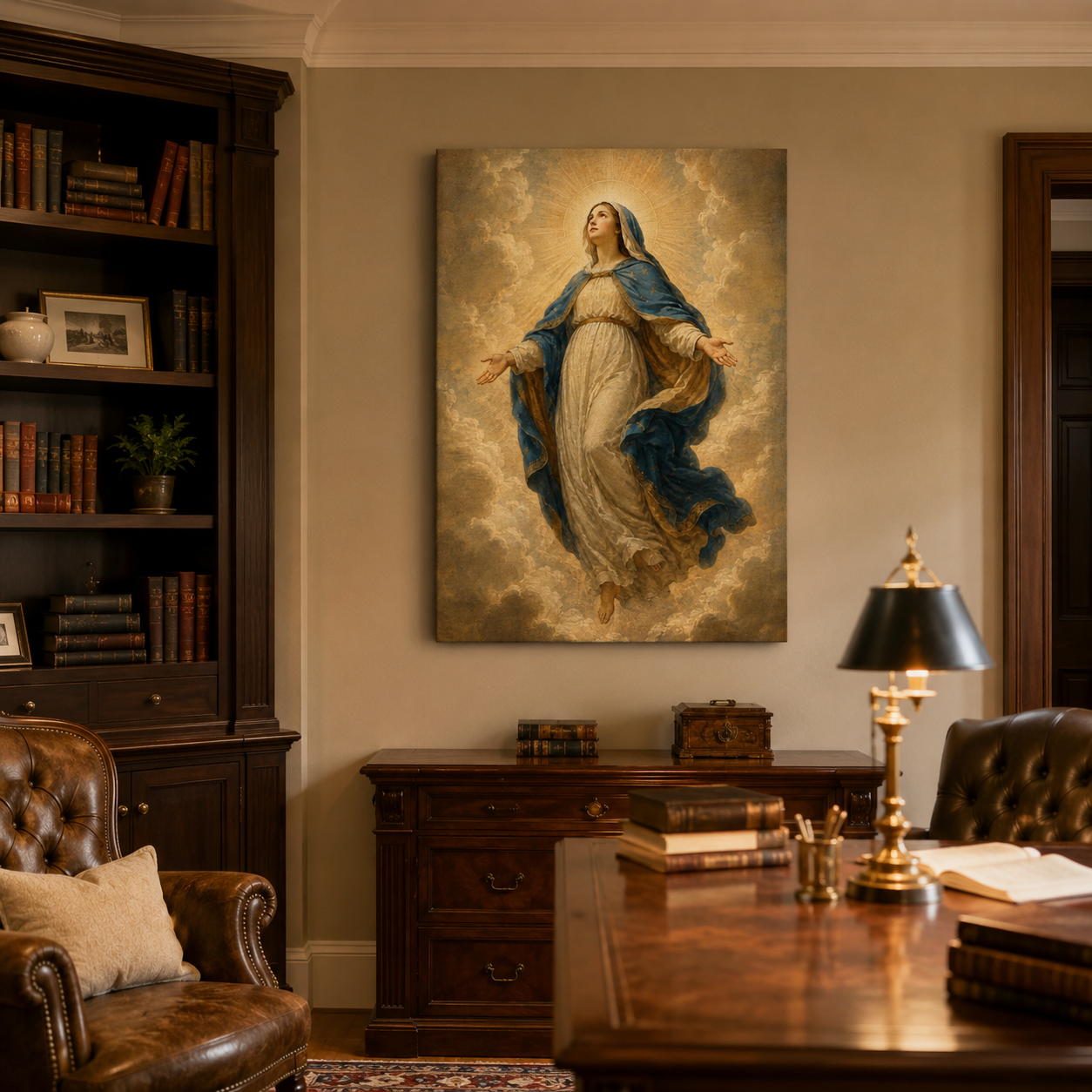 Virgin Mary in Heaven Canvas Print - Sleep Under Her Protection