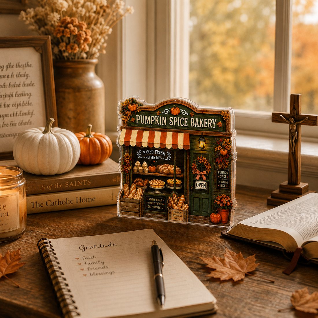 Halloween Pumpkin Spice Bakery Acrylic Plaque, Cozy Fall Shop Decor, Autumn Home Gift