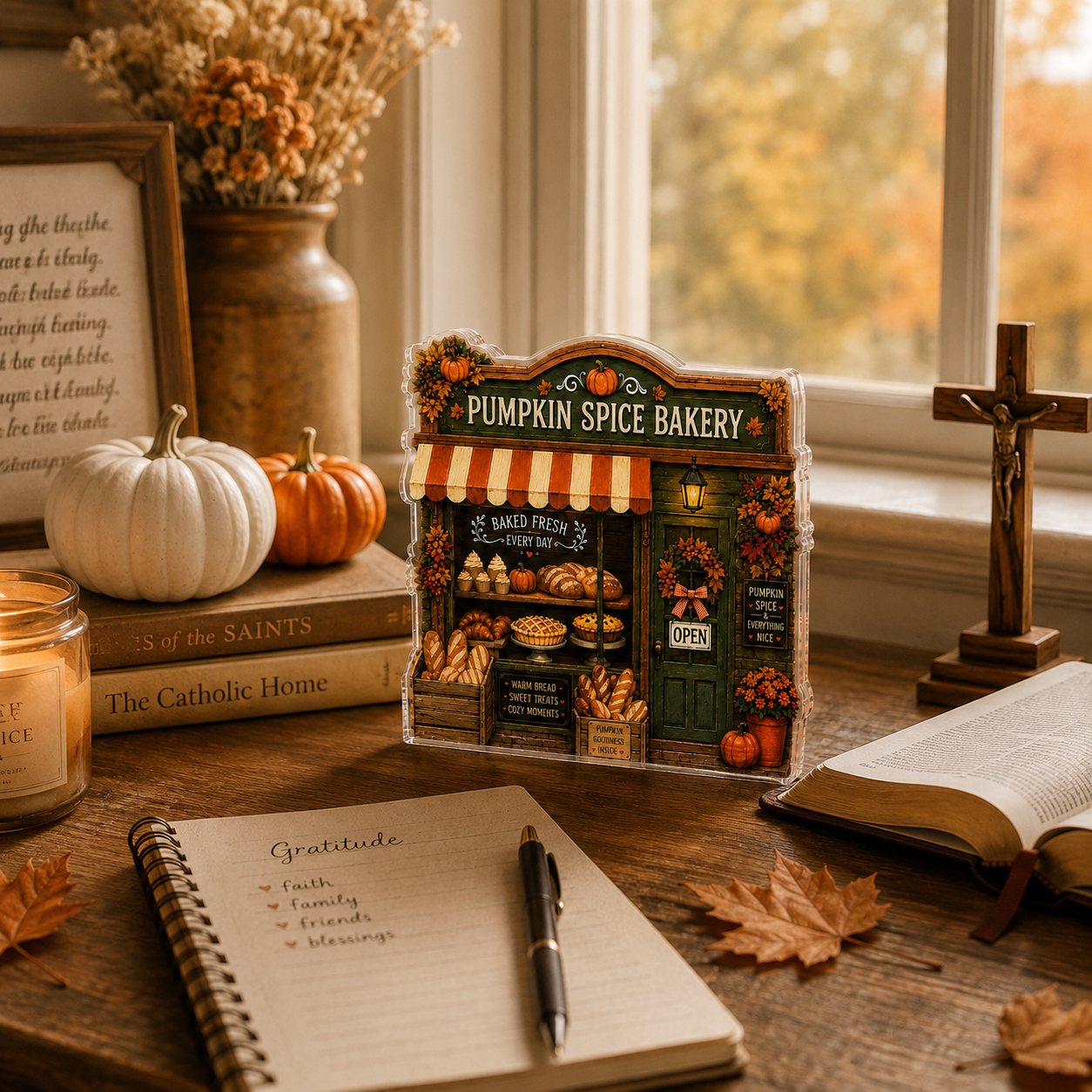 Halloween Pumpkin Spice Bakery Acrylic Plaque, Cozy Fall Shop Decor, Autumn Home Gift