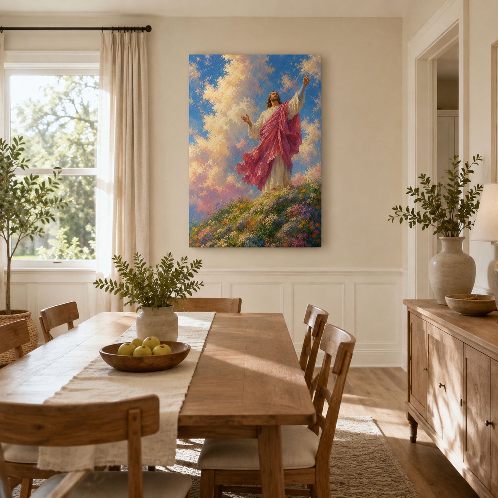 Risen Jesus in Glory Canvas Print, Christian Wall Decor, Faith Gift for Home