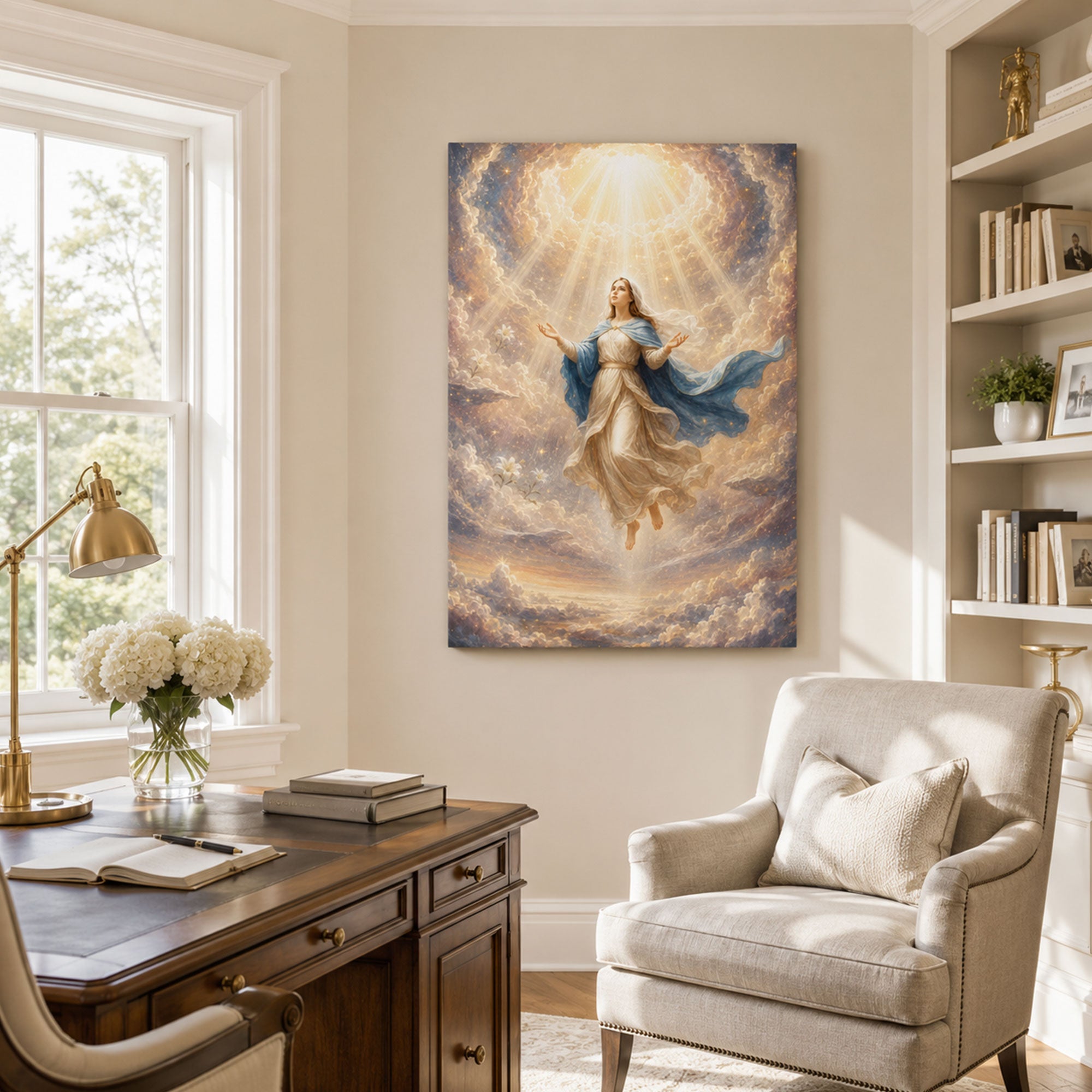 Assumption of the Virgin Mary Canvas Print, Catholic Home Decor