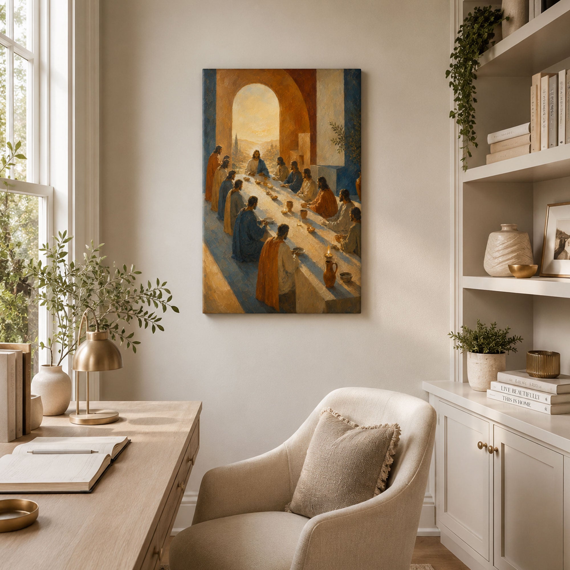 The Last Supper Jesus Canvas Print, Holy Communion Christian Wall Decor, Catholic Faith Gift