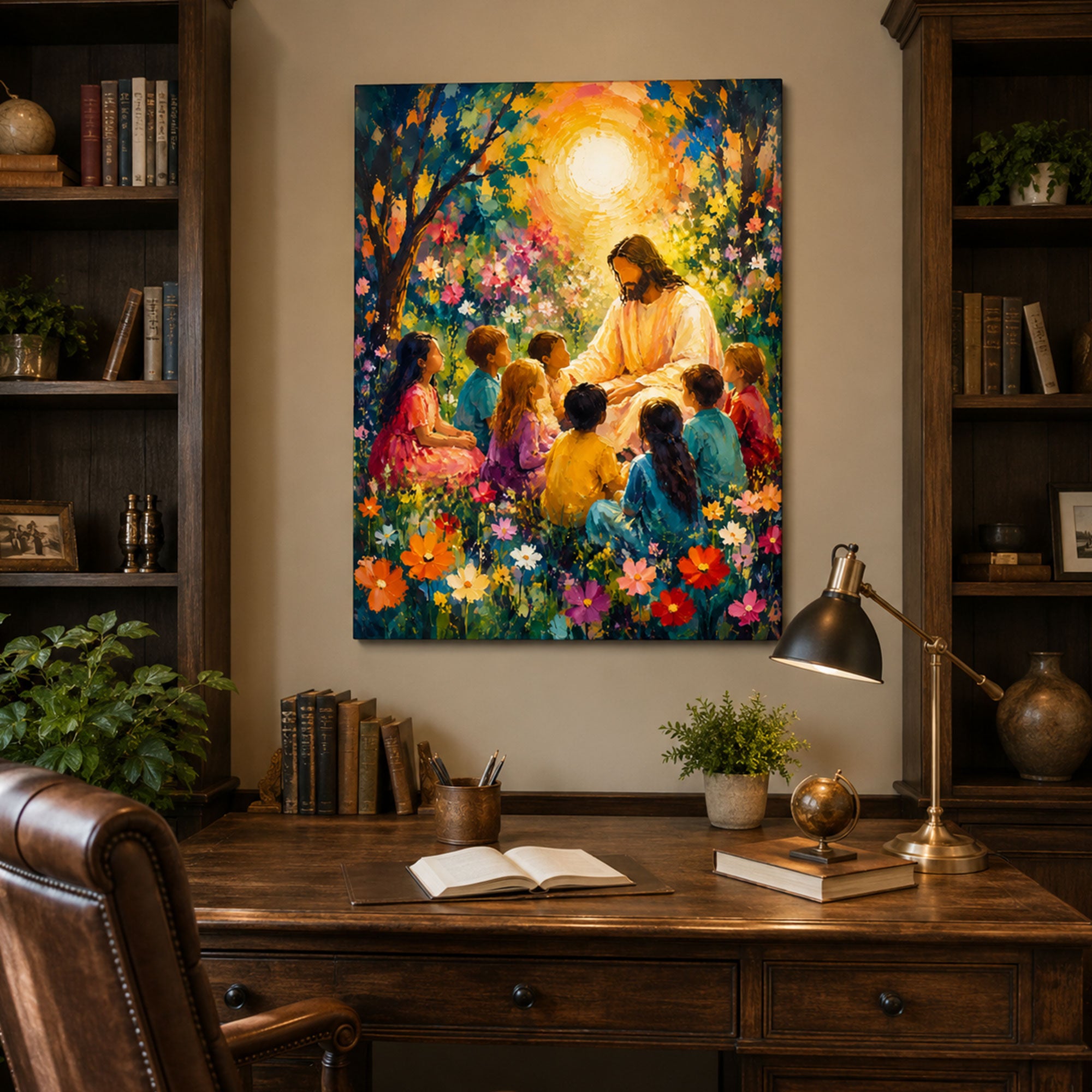 Jesus With Children Poster and Canvas ExpressiveChristian Wall Art Faith Inspired Home Decor