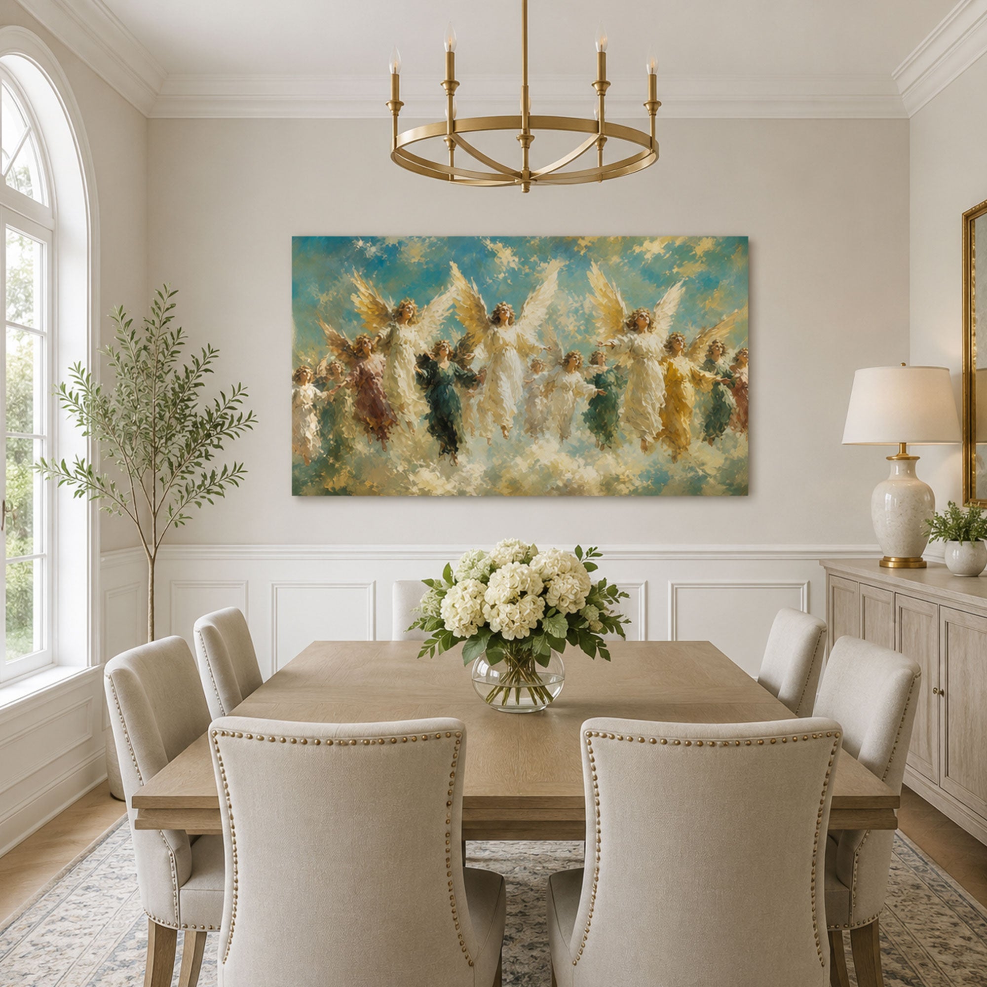 Heavenly Choir of Angels Canvas Print, Christian Home Decor