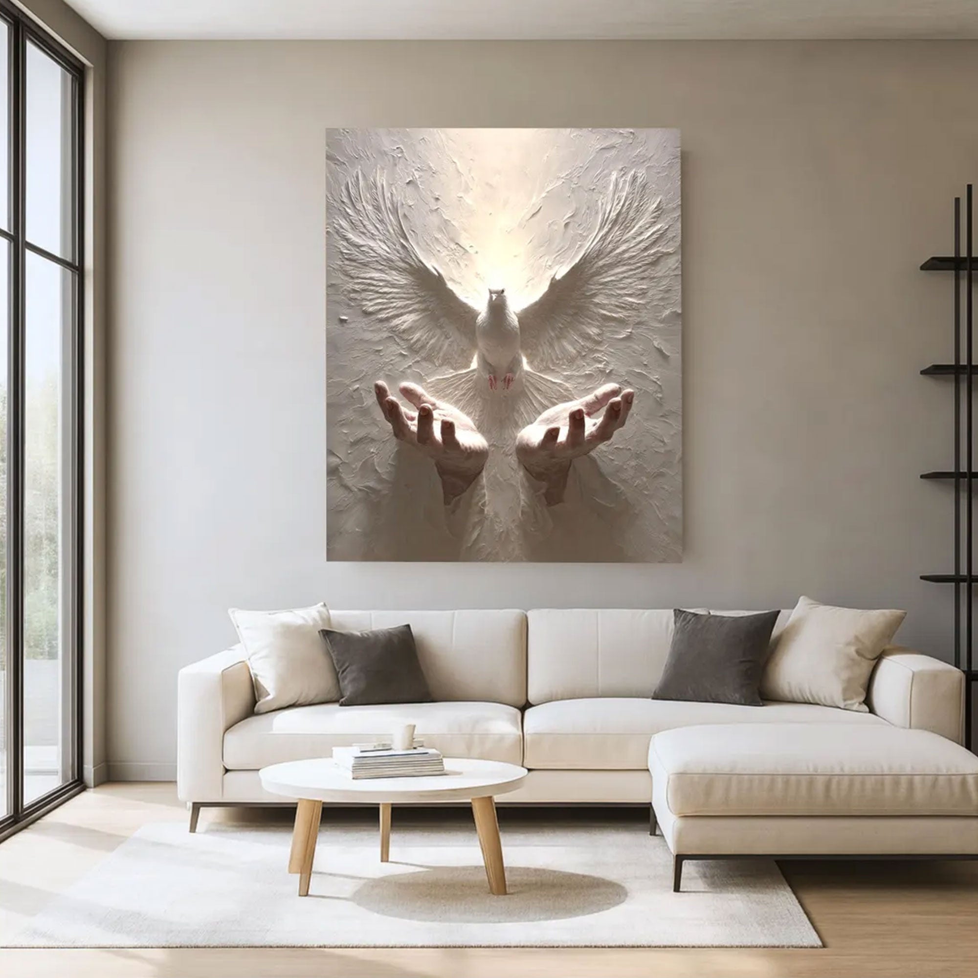 Holy Spirit Dove Canvas Print, Christian Wall Art, Symbol of Peace and Divine Presence, Inspirational Faith Decor, Spiritual Gift
