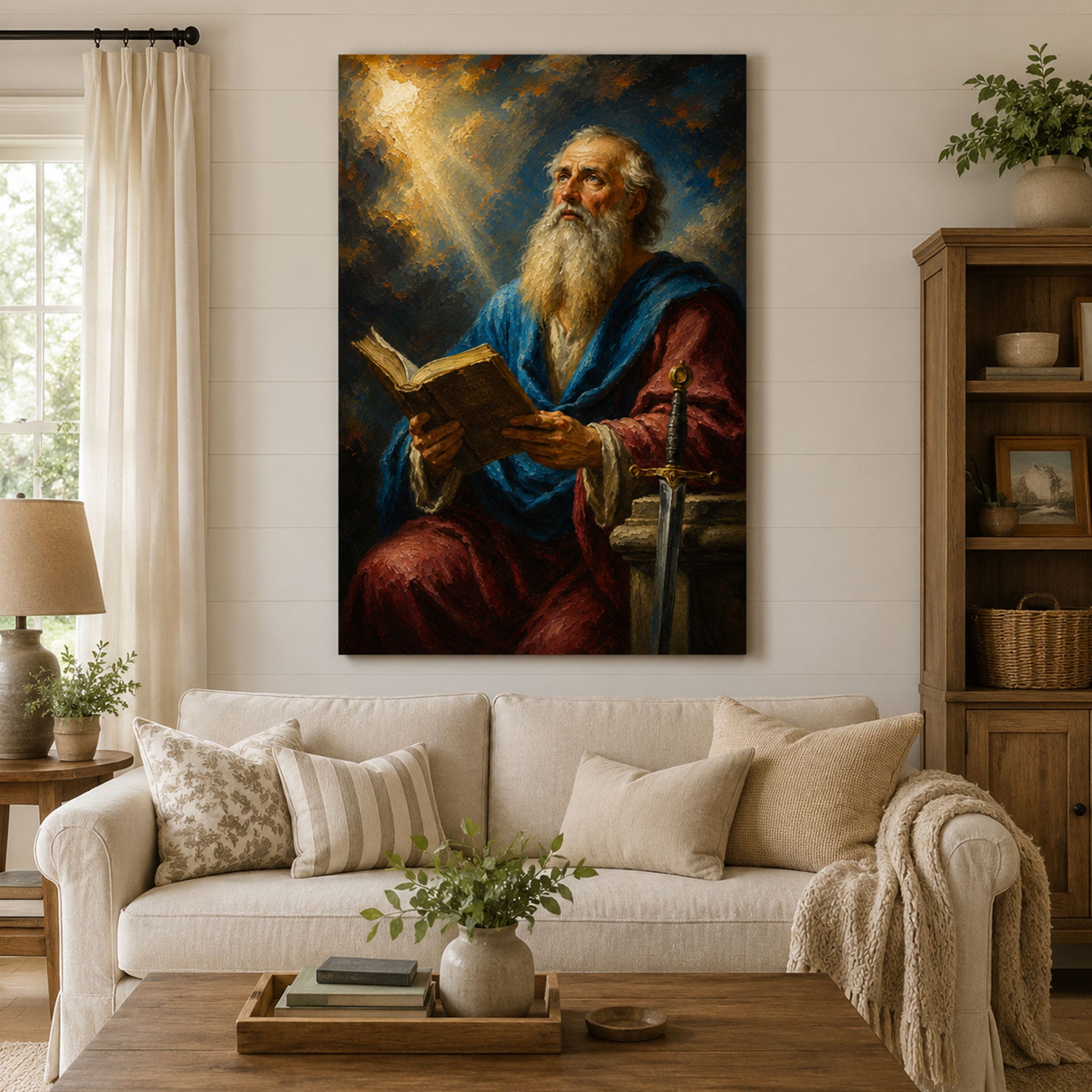 Saint Paul Apostle Canvas Print, Catholic Apostle Wall Art, Faith Home Decor Gift