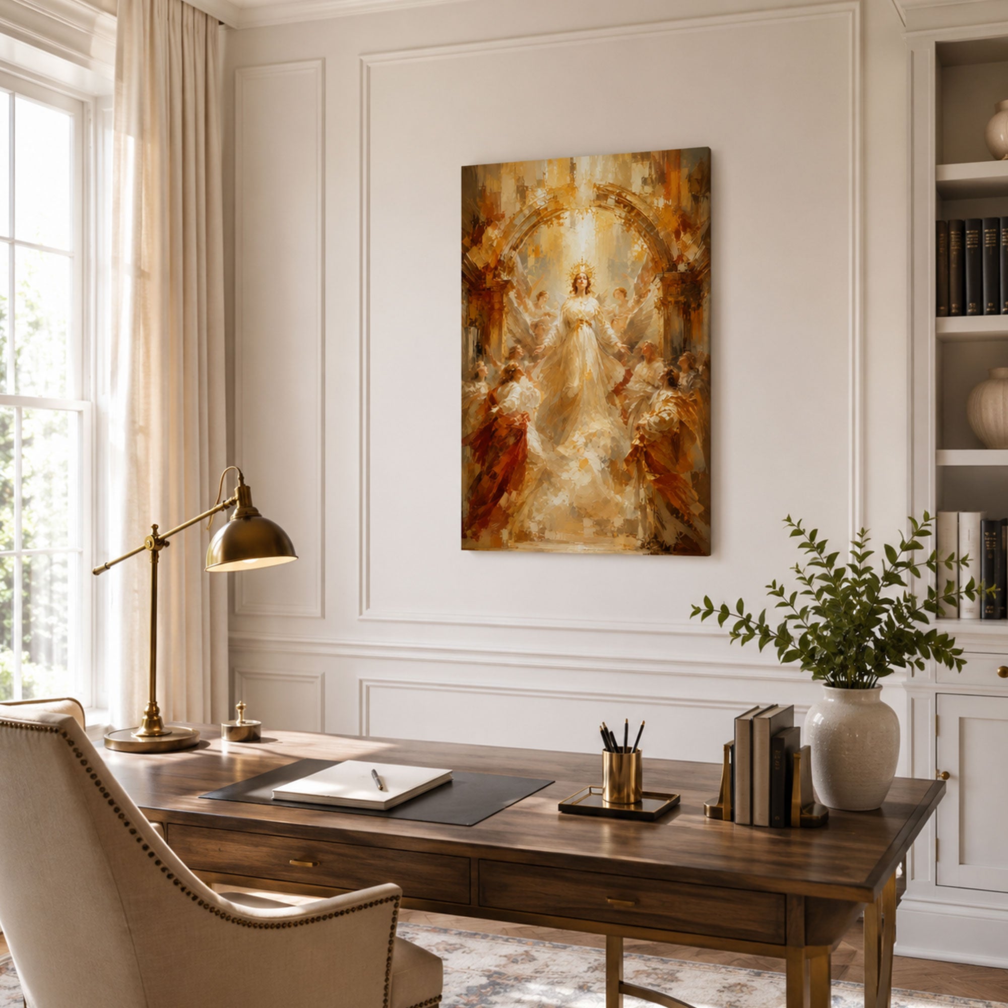 Assumption of Virgin Mary Canvas Print, Catholic Home Decor