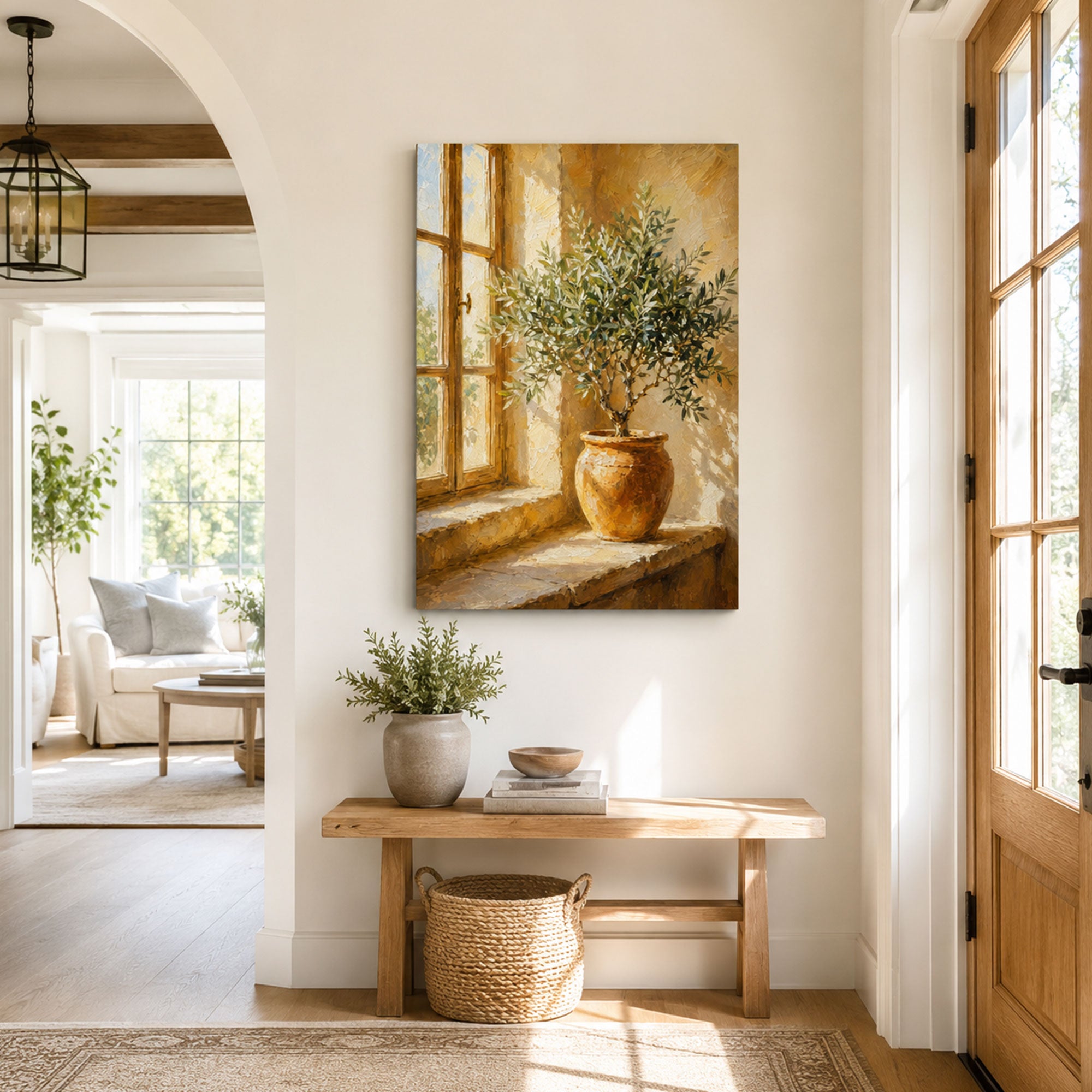 Biblical Olive Tree Canvas Print, Christian Wall Decor, Peace and Faith Home Gift