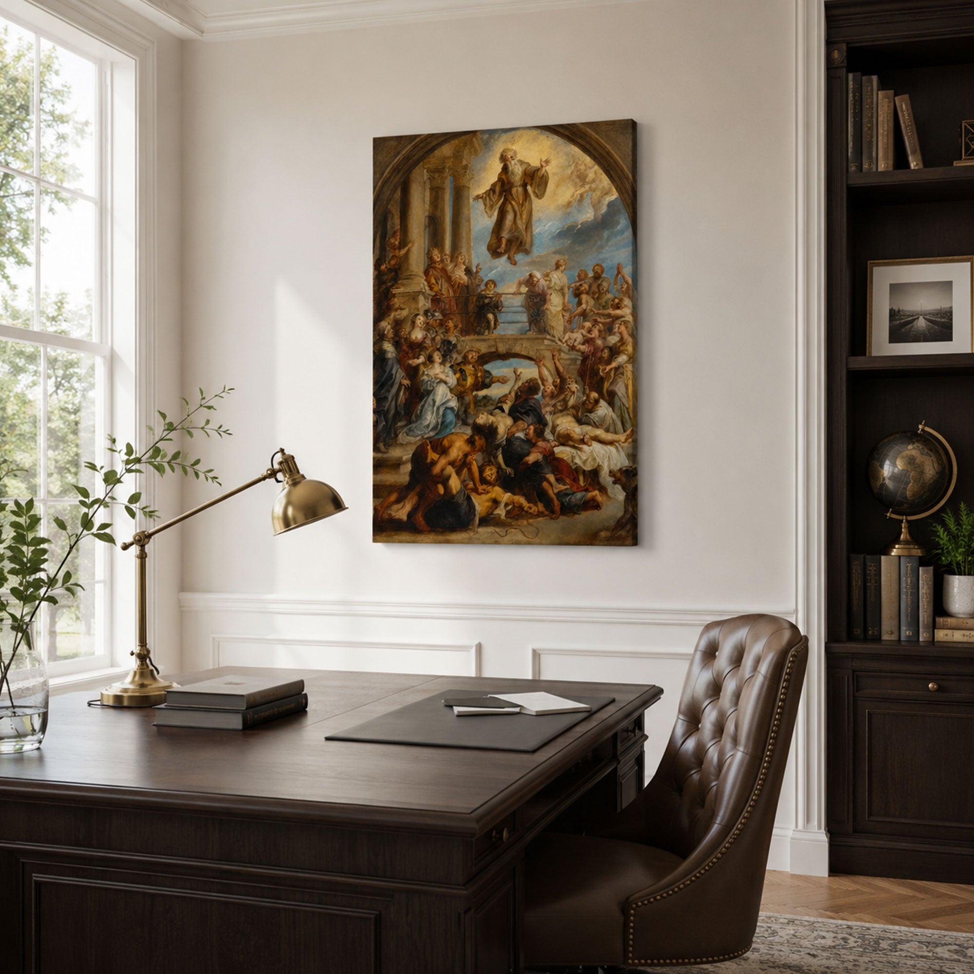 The Miracles of Saint Francis of Paola Canvas Print, Rubens Inspired Baroque Catholic Art