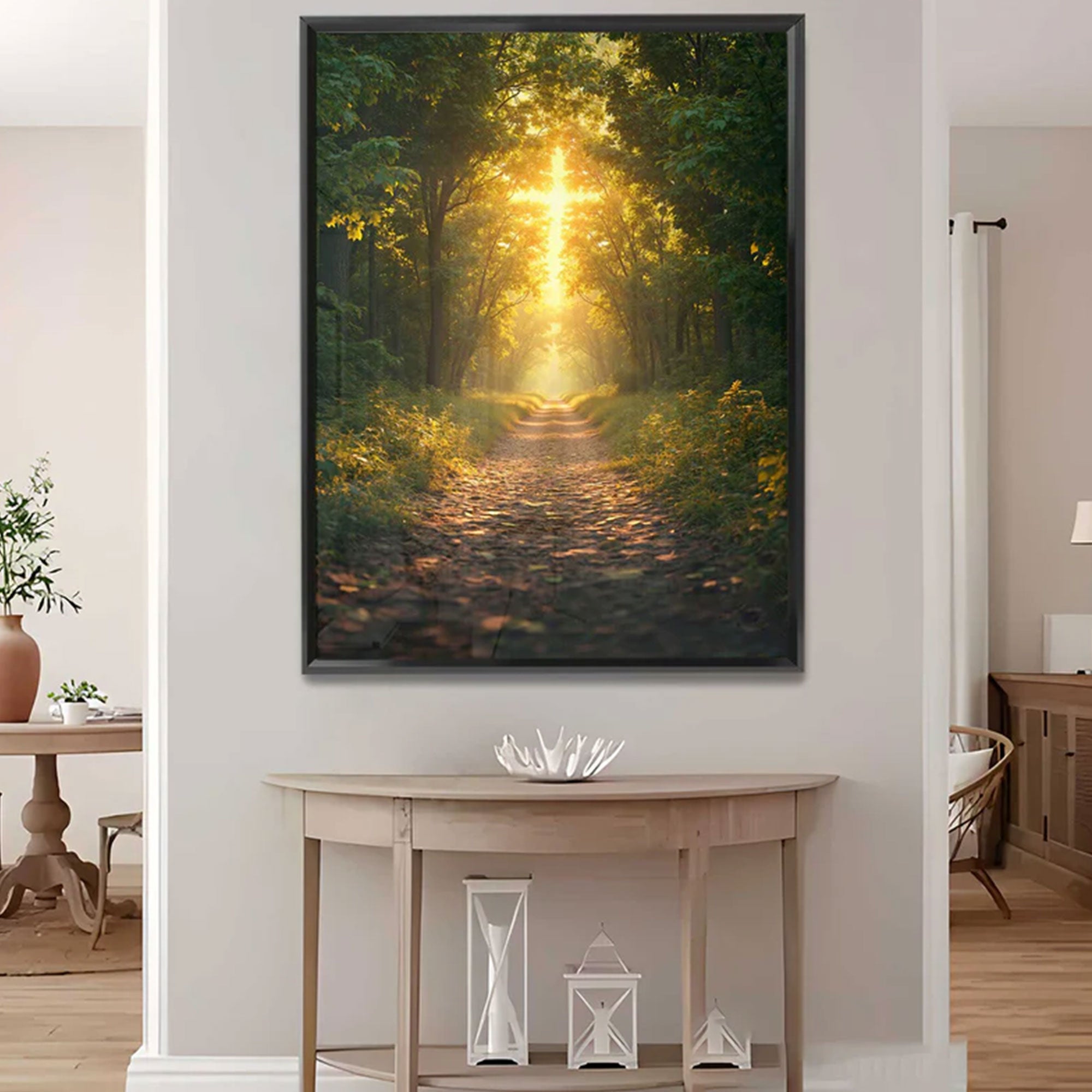 Path of Faith Canvas Print, Spiritual Landscape Wall Art, Christian Journey Decor, Inspirational Faith Artwork
