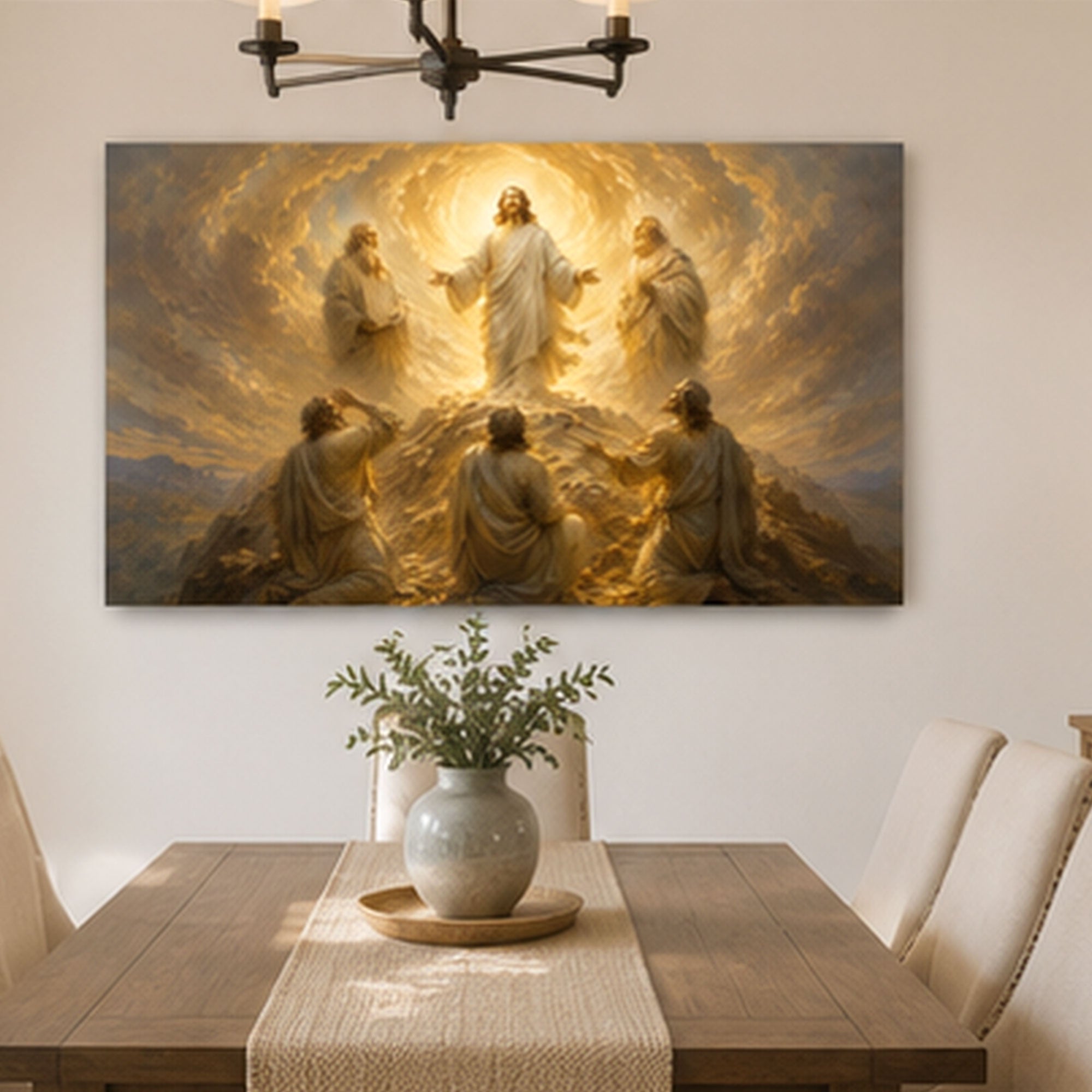Radiant Glory of Jesus Canvas Print, Christian Home Decor