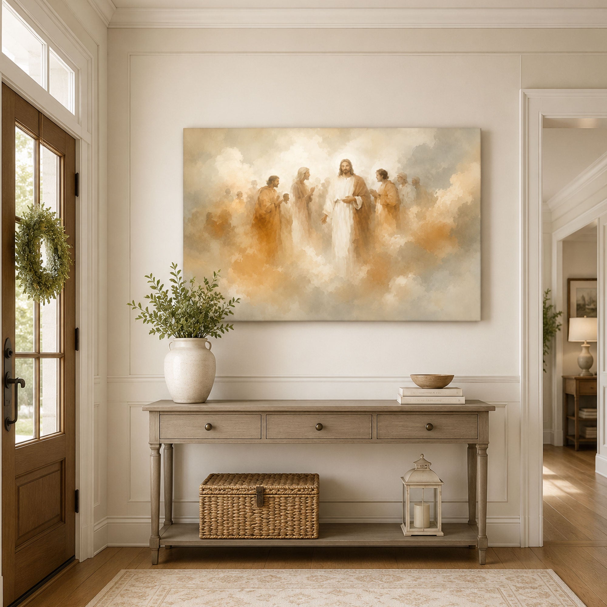 Transfiguration of Jesus Canvas Print, Biblical Christian Wall Art, Light of Christ Faith Home Decor Gift