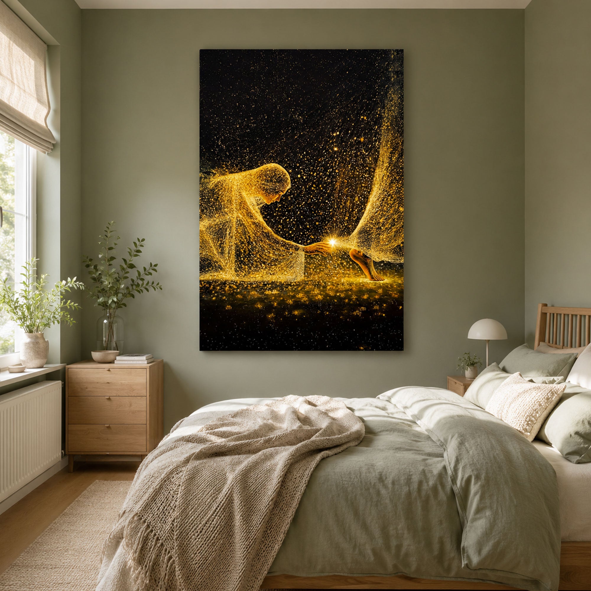 Faith in Him Canvas Print, Inspirational Christian Wall Art, Jesus Faith Decor, Spiritual Home Artwork