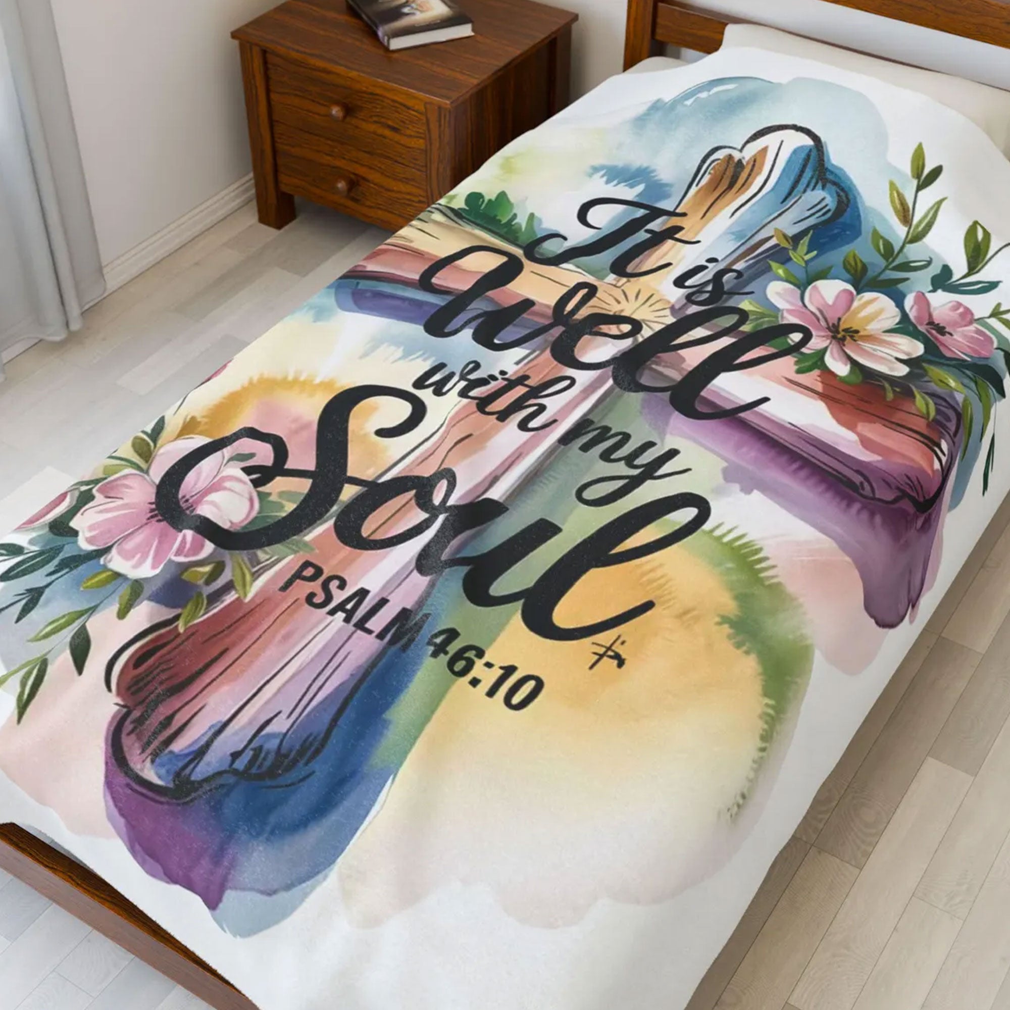 Personalized Christian Fleece Blanket for Mom, Child of God Faith Throw, Custom Name Gift Idea, Prayer Blanket, Family Gift