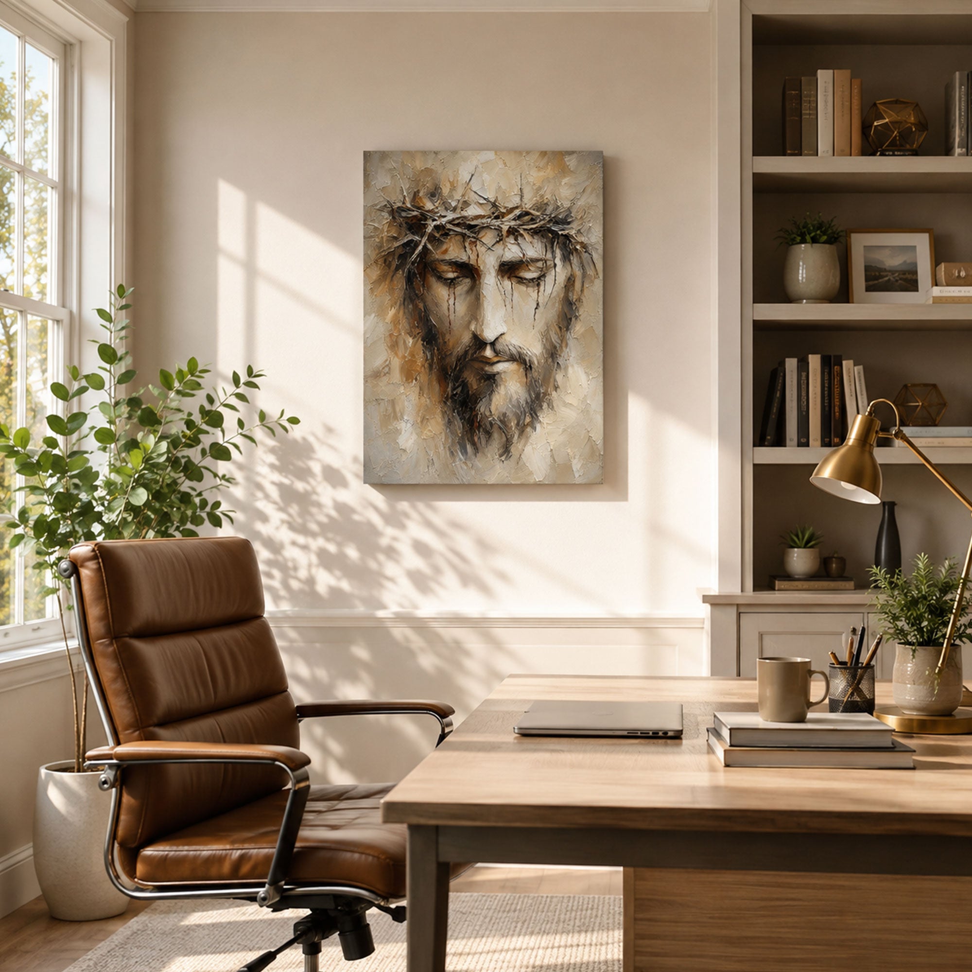 Jesus Crown of Thorns Canvas Print, Passion of Christ Christian Wall Decor, Faith Gift