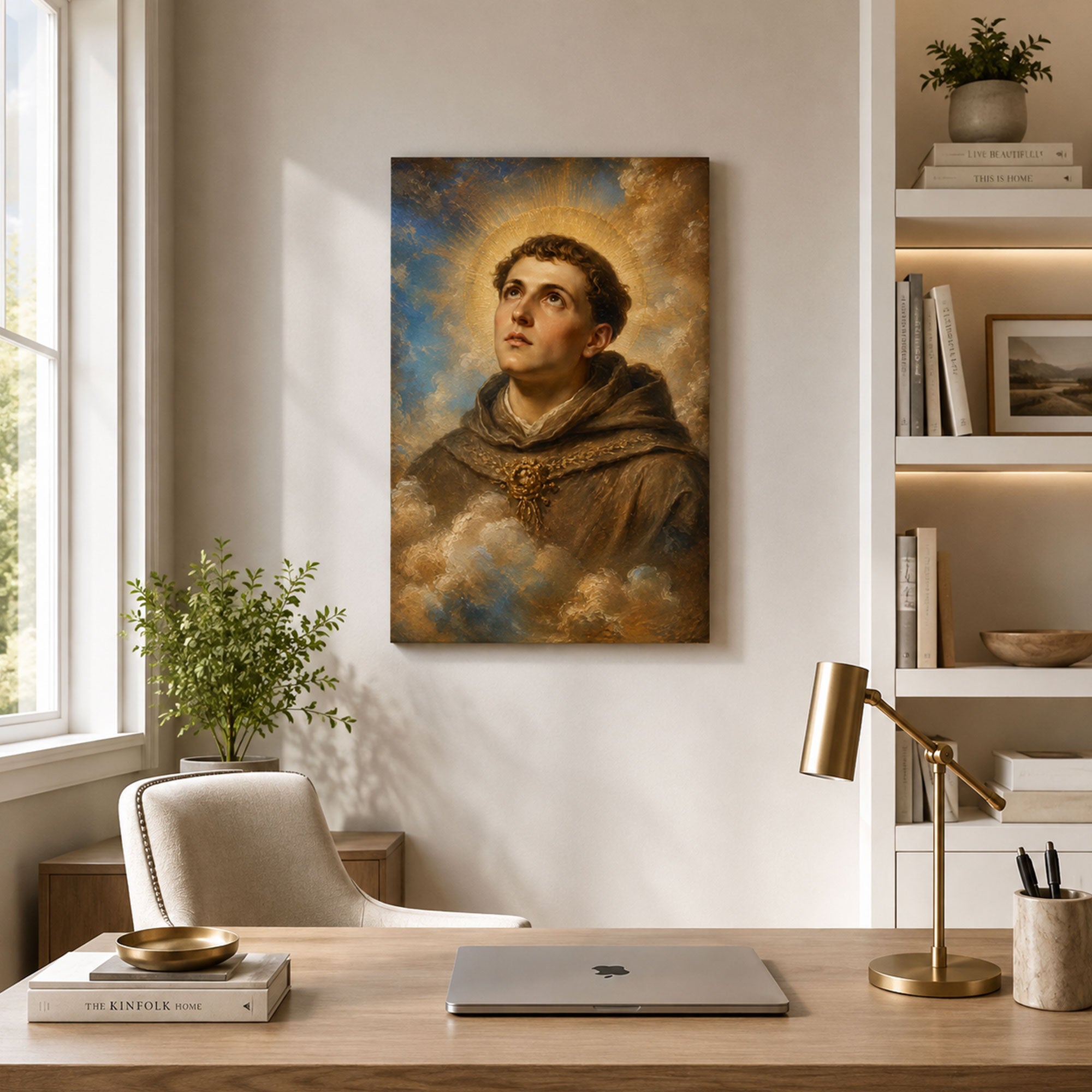 Saint Anthony of Padua Canvas Print, Franciscan Catholic Wall Decor, Christian Faith Gift