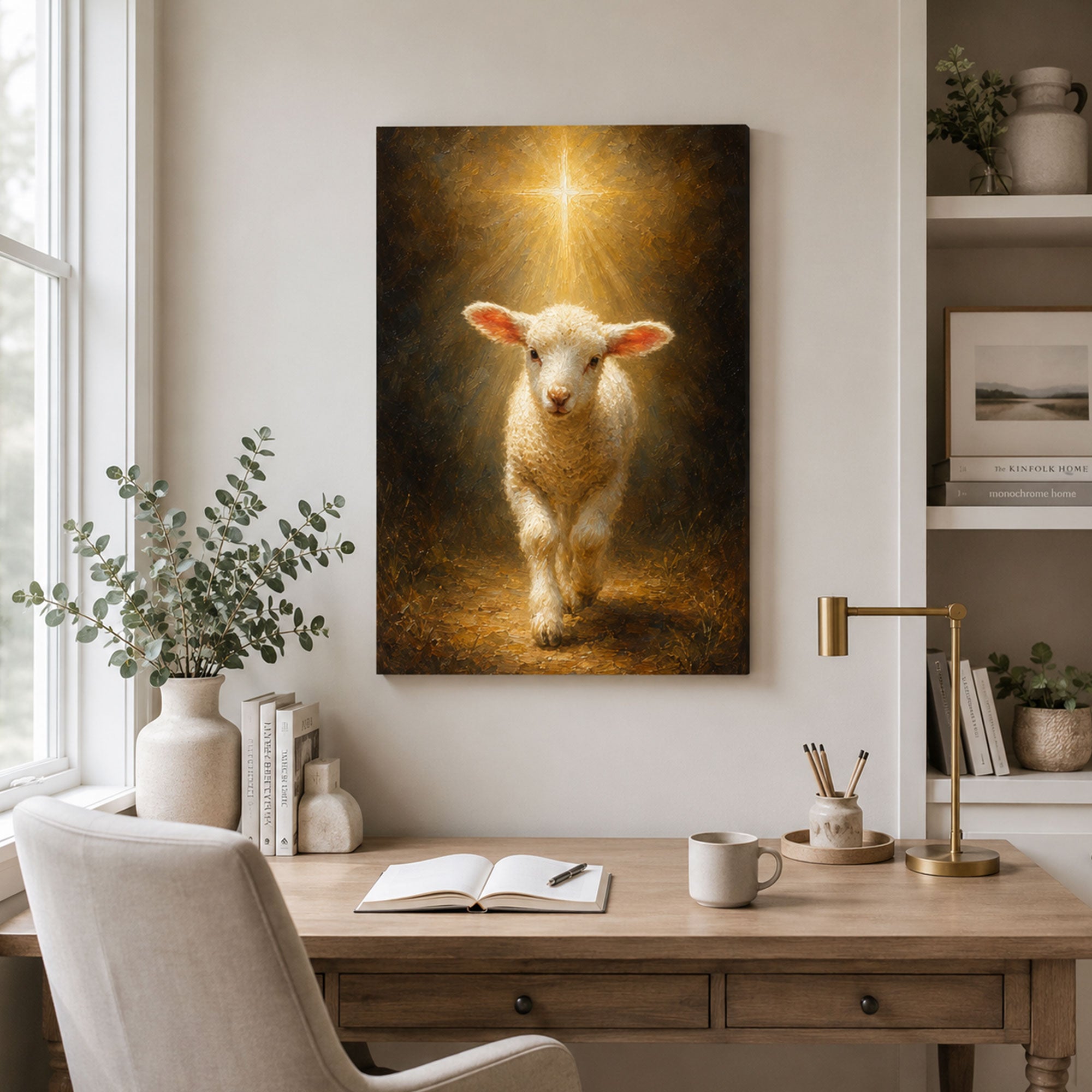 Lamb of God Canvas Print, John 1:29 Christian Wall Decor, Jesus Faith Gift