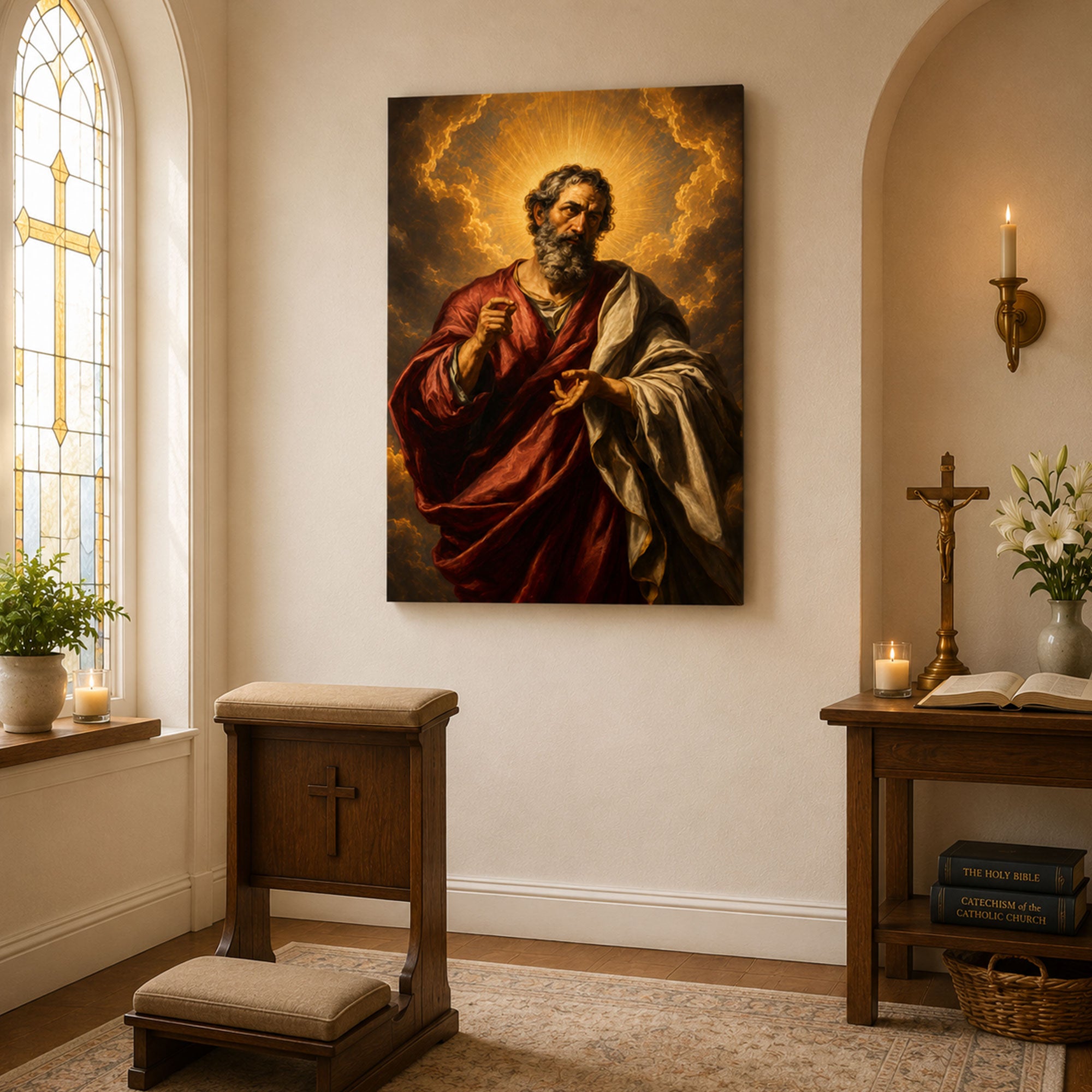 Saint Bartholomew the Apostle Canvas Print, Classical Catholic Wall Art