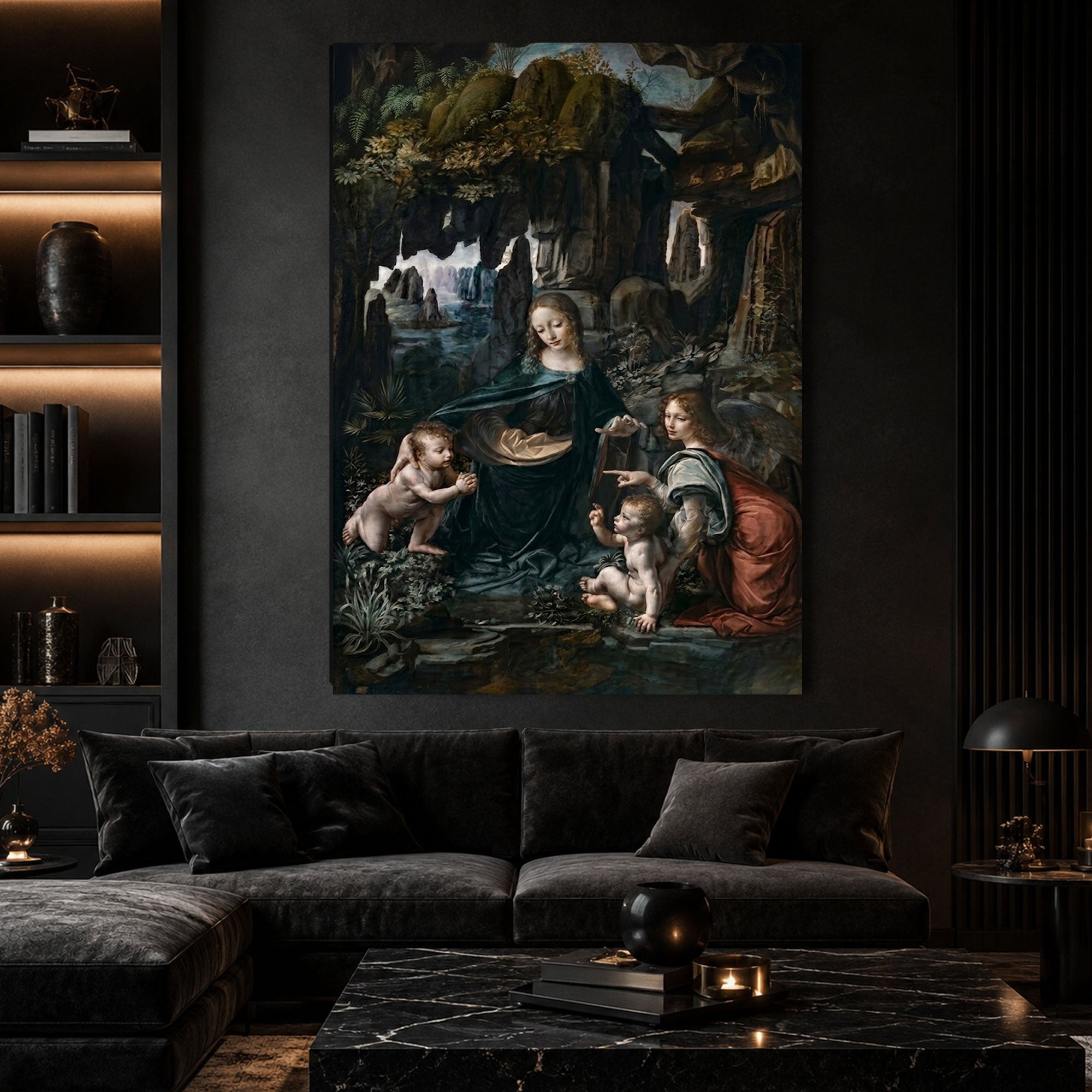 Virgin Mary and Child Renaissance Canvas Art, Classical Christian Wall Decor, Sacred Religious Masterpiece Artwork