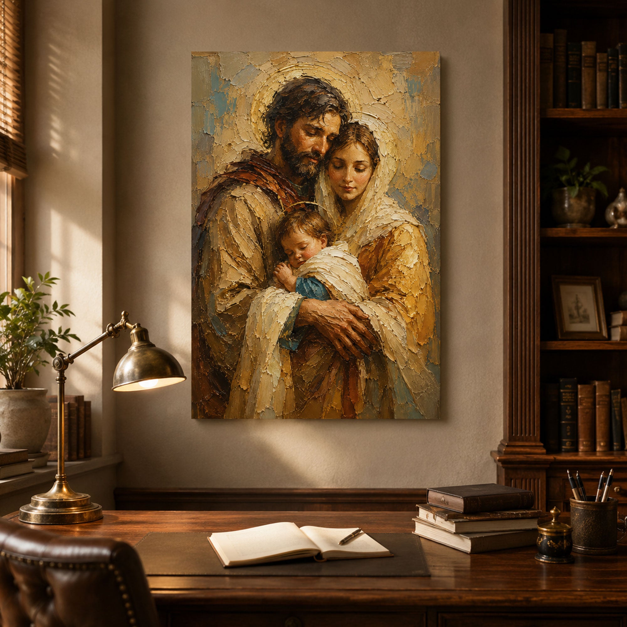Holy Family Canvas Print, Jesus Mary and Joseph Catholic Wall Art, Christian Home Decor, Sacred Family Gift