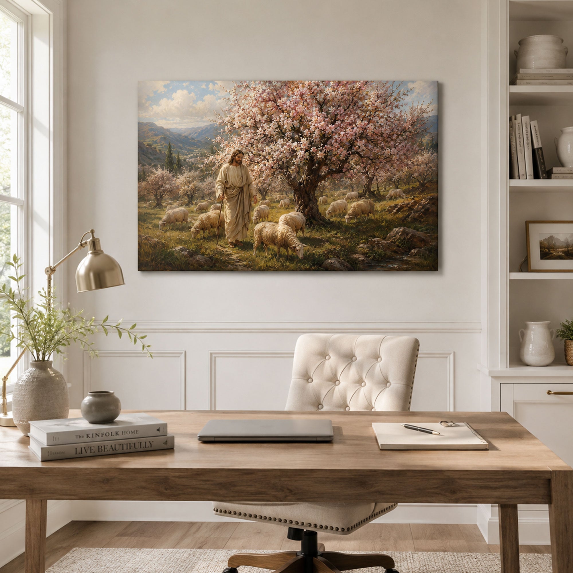 The Good Shepherd Jesus Canvas Print, John 10:11 Christian Wall Decor, Faith Gift