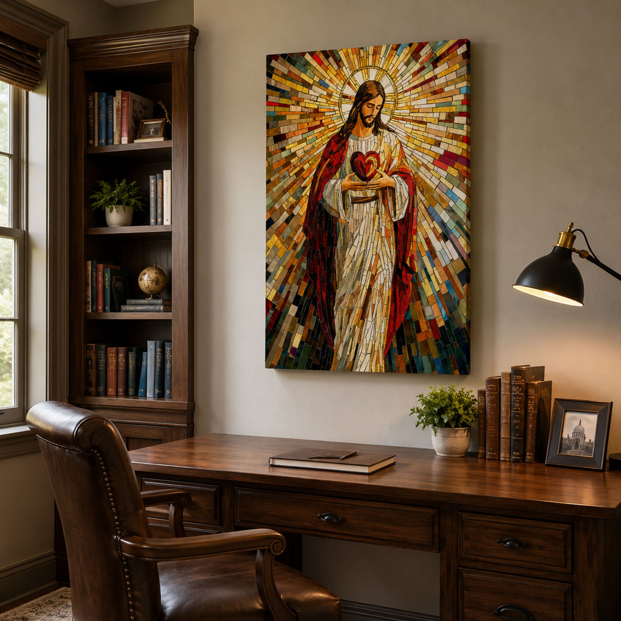 Sacred Heart Jesus Canvas Print, Christian Faith Wall Art, Religious Home Decor Gift