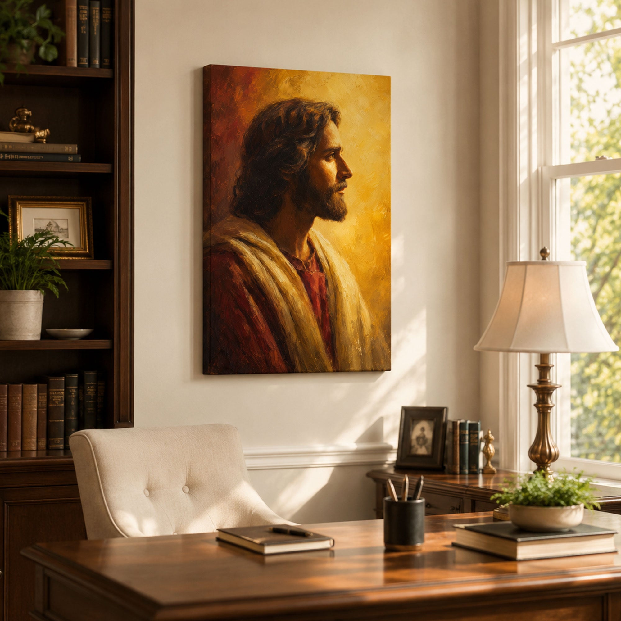 Jesus Christ Side Profile Canvas Print, Christian Home Decor