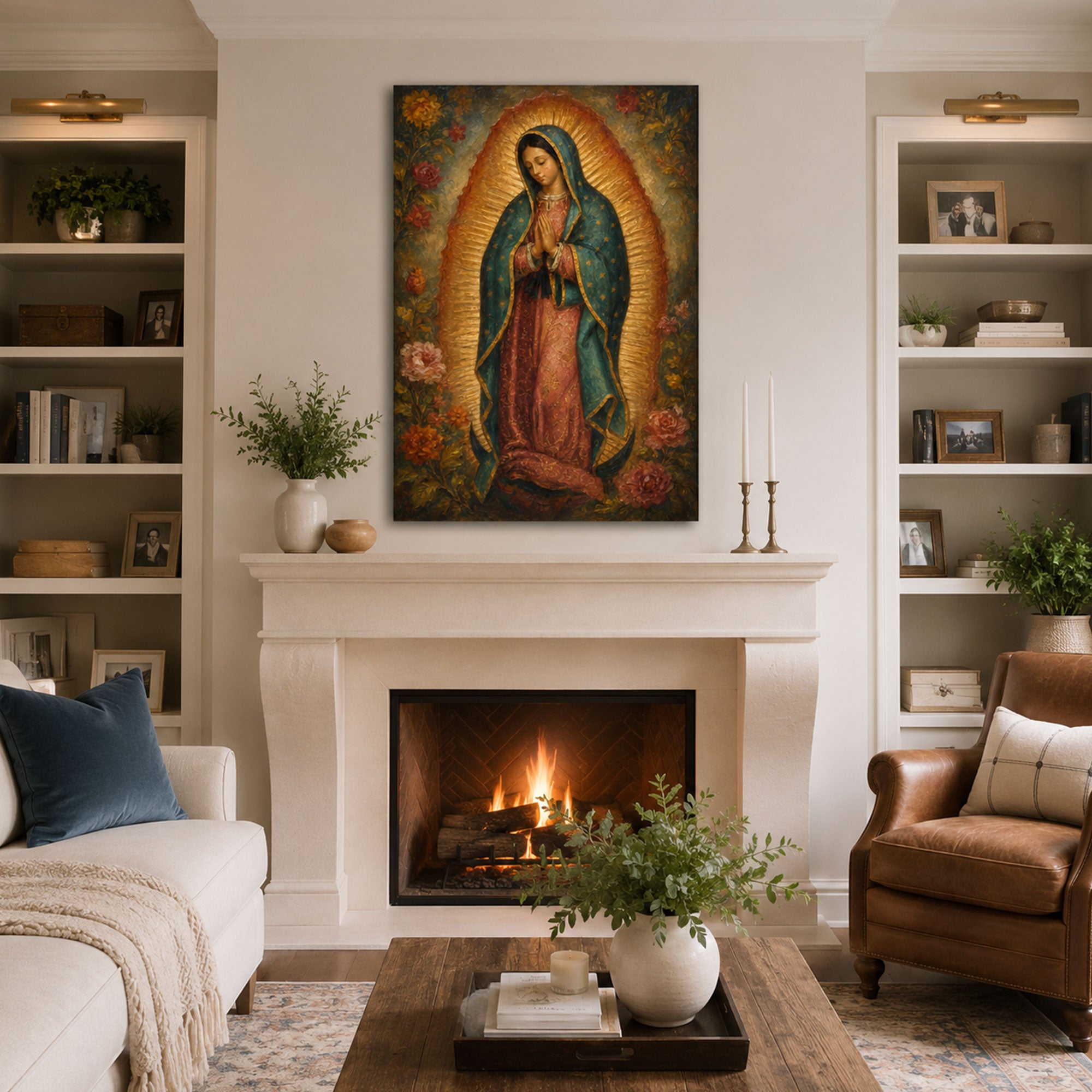 Our Lady of Guadalupe Canvas Print, Virgin Mary Catholic Wall Decor, Marian Faith Gift