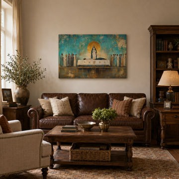 Sacred Dormition Canvas Print - Where Mary Rests, Peace Remains