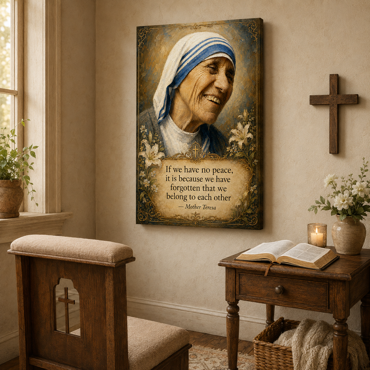 Mother Teresa Peace Canvas Print - If We Have No Peace