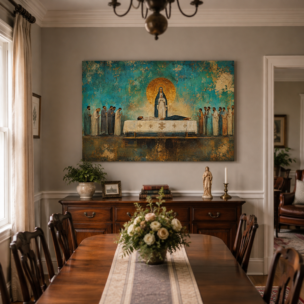 Sacred Dormition Canvas Print - Where Mary Rests, Peace Remains
